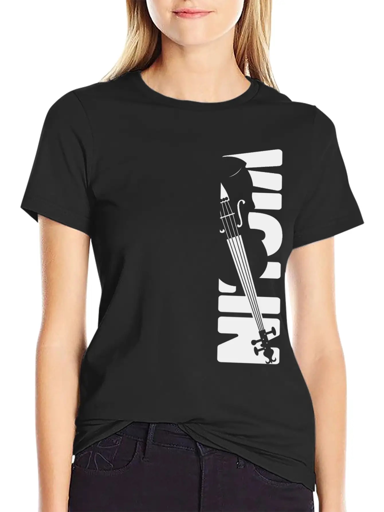 Violin Violinist Violin Unisex Short Sleeve Soft Cotton T-Shirt – Casual Everyday Wear