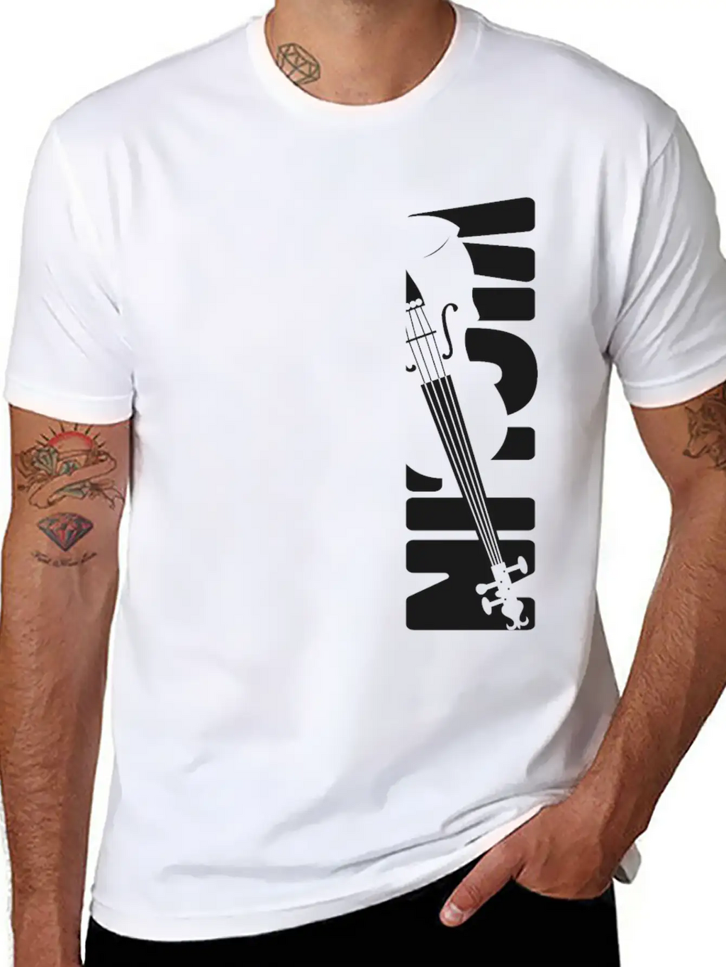 Violin Violinist Violin Unisex Short Sleeve Soft Cotton T-Shirt – Casual Everyday Wear