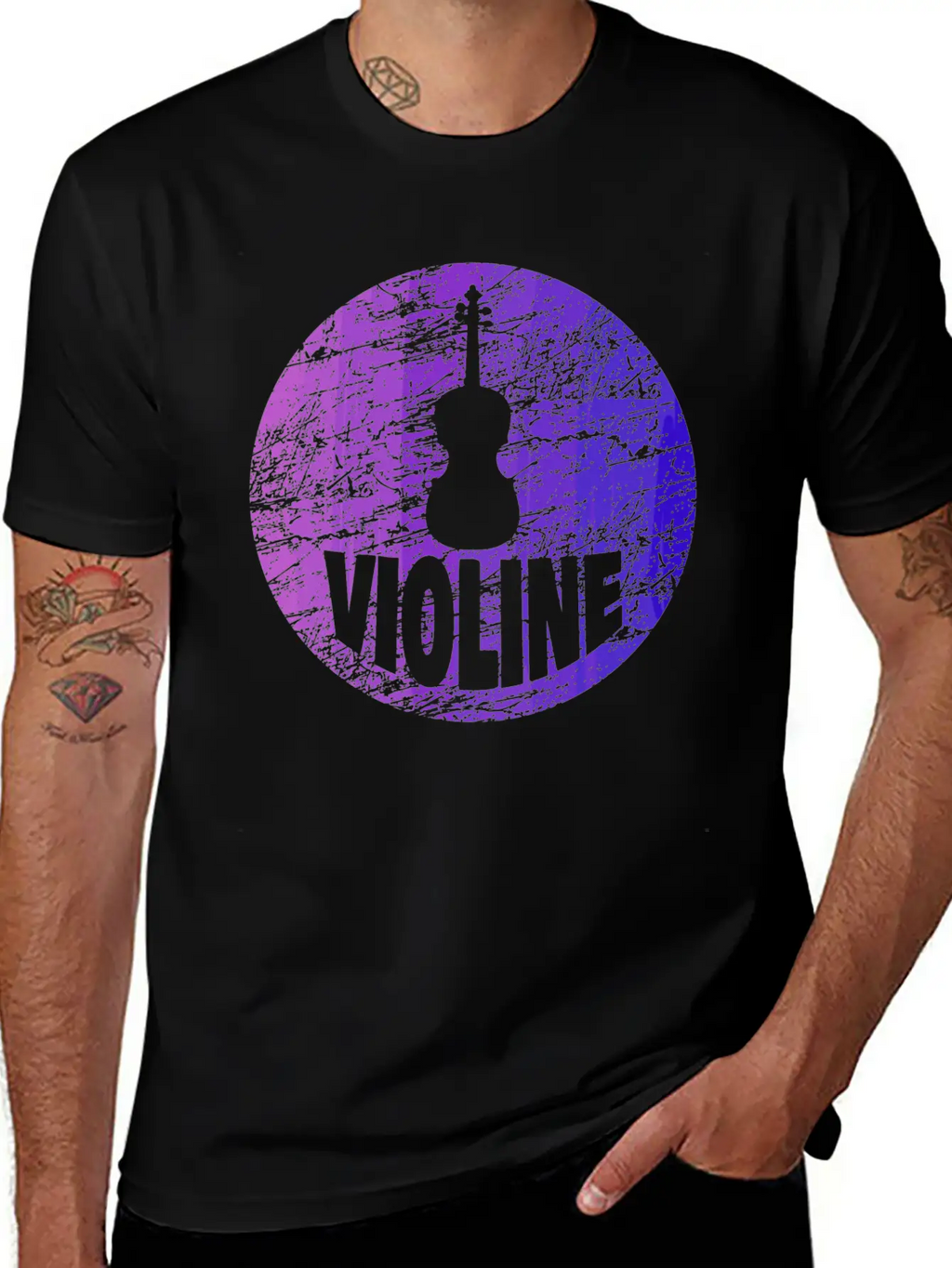 Violine Instrument Music Essential Cotton Tee For Daily Outfits – Unisex Style