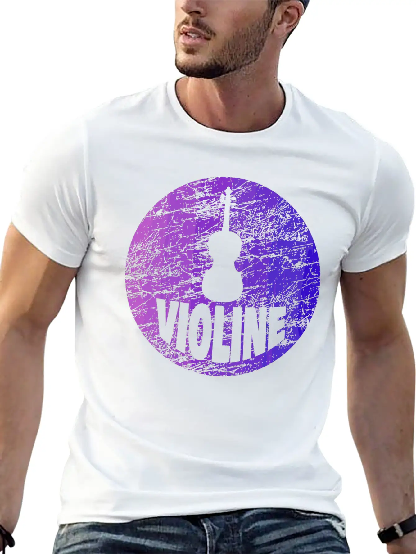 Violine Instrument Music Essential Cotton Tee For Daily Outfits – Unisex Style