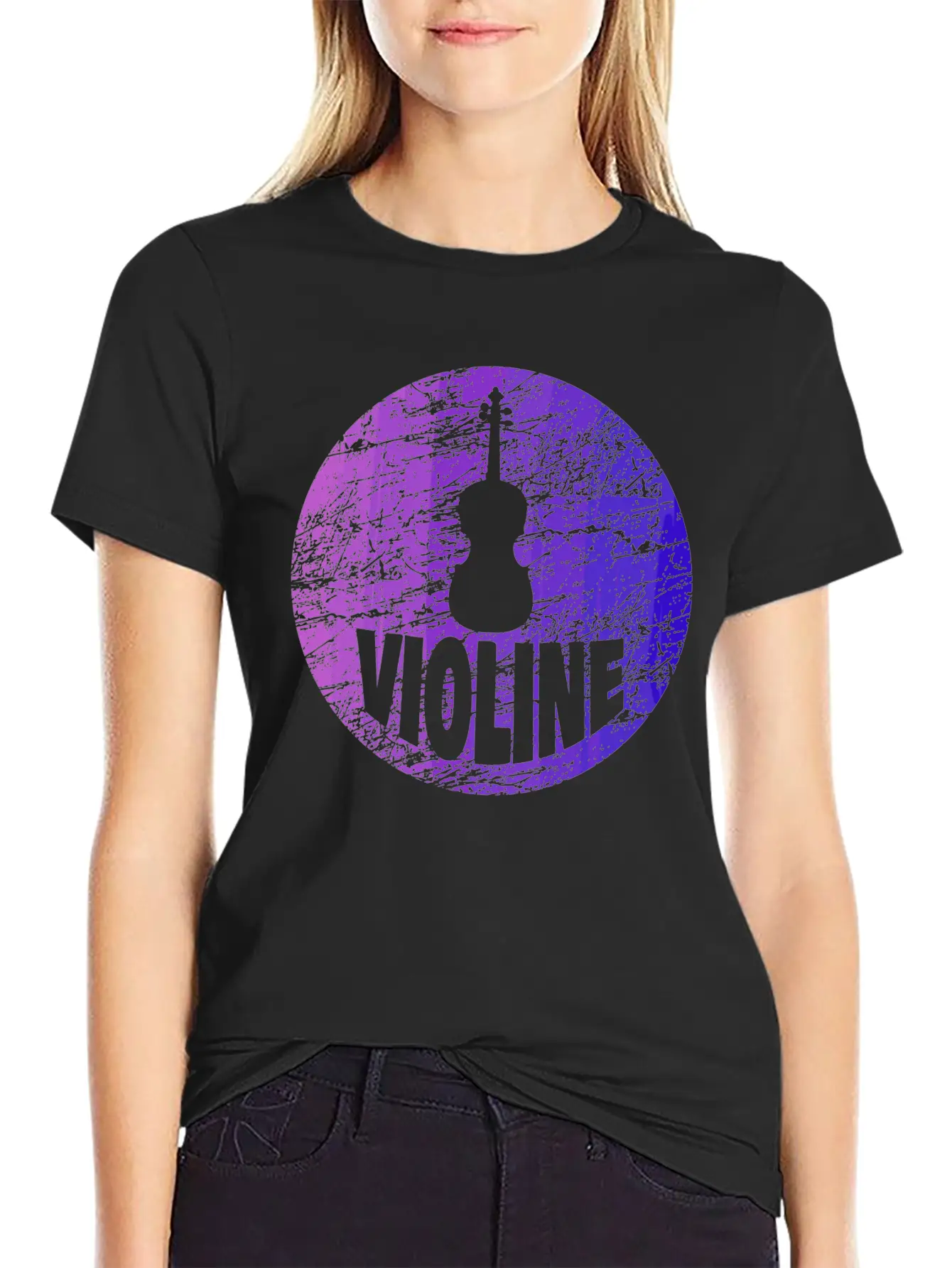 Violine Instrument Music Essential Cotton Tee For Daily Outfits – Unisex Style