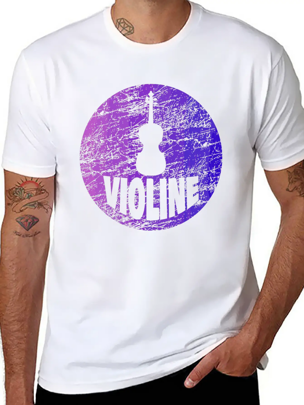 Violine Instrument Music Essential Cotton Tee For Daily Outfits – Unisex Style