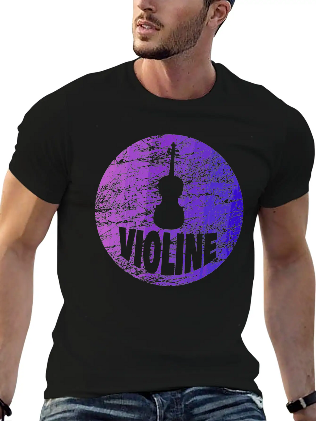 Violine Instrument Music Essential Cotton Tee For Daily Outfits – Unisex Style