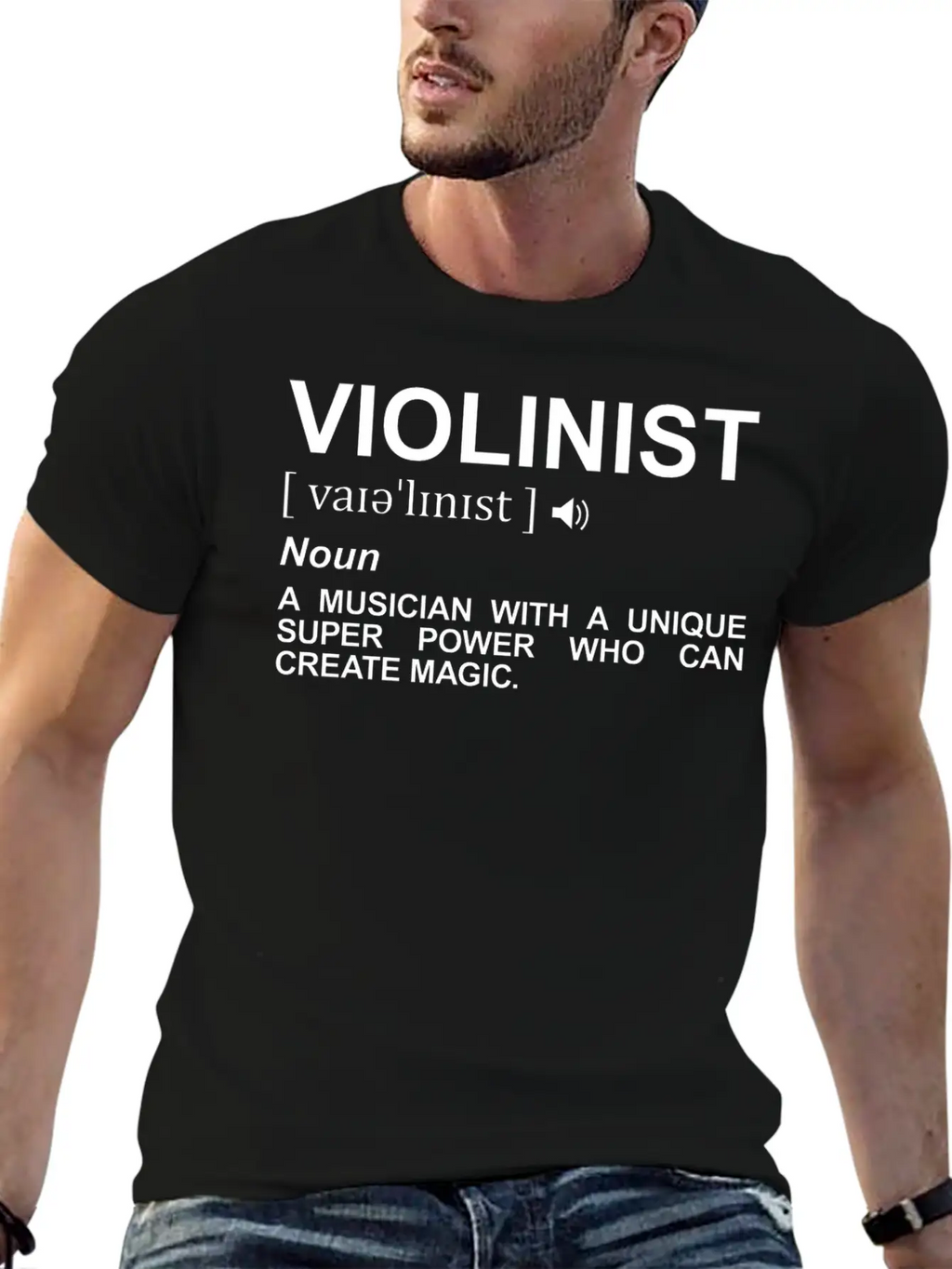 Violinist Dictionary Casual Graphic T-Shirt – Simple And Comfortable Daily Wear