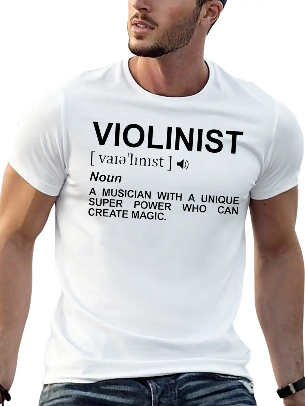 Violinist Dictionary Casual Graphic T-Shirt – Simple And Comfortable Daily Wear