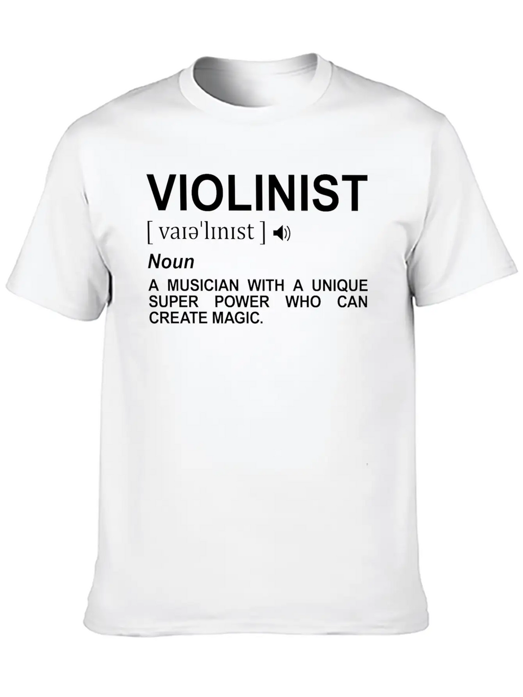 Violinist Dictionary Casual Graphic T-Shirt – Simple And Comfortable Daily Wear