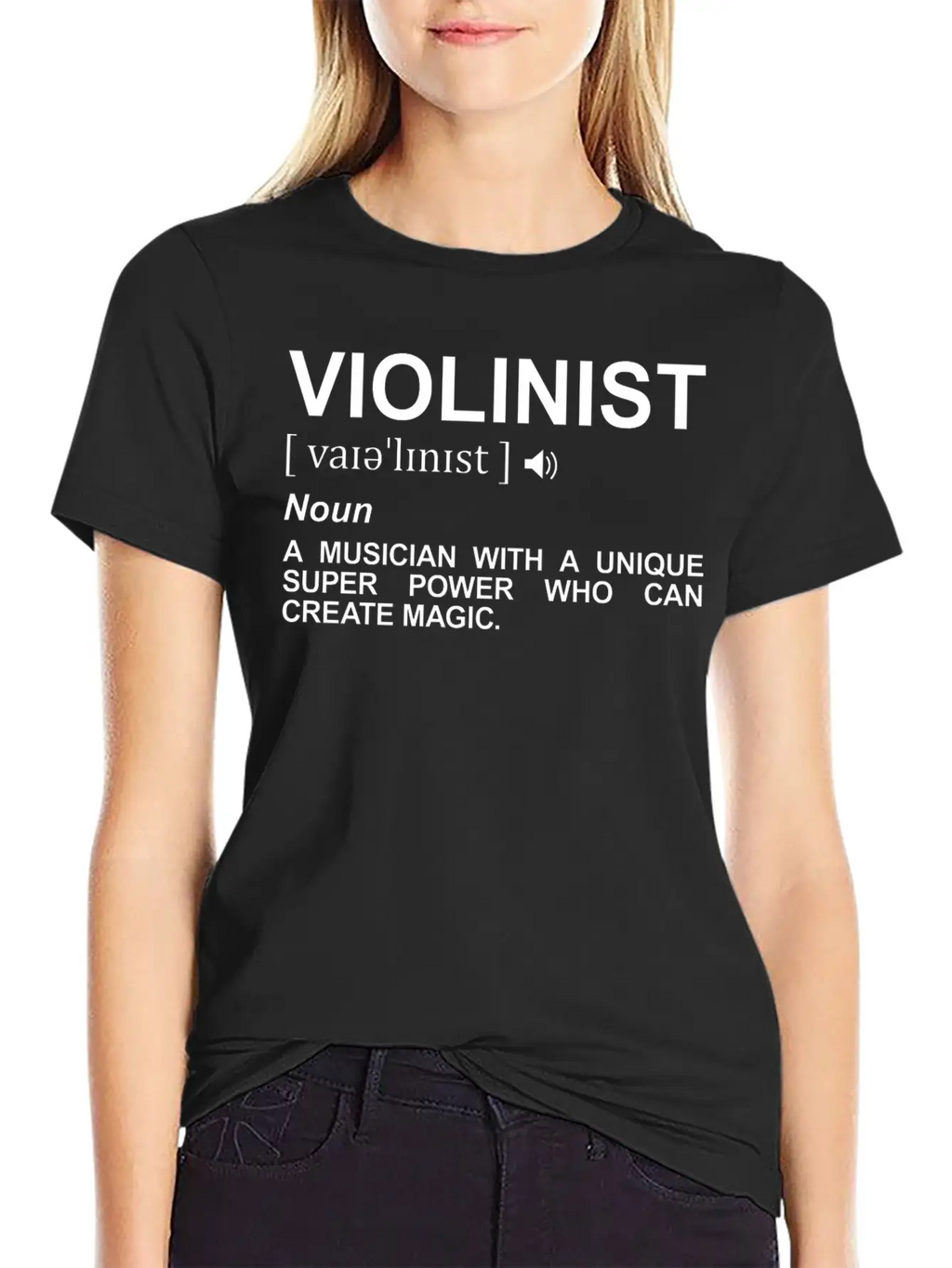 Violinist Dictionary Casual Graphic T-Shirt – Simple And Comfortable Daily Wear