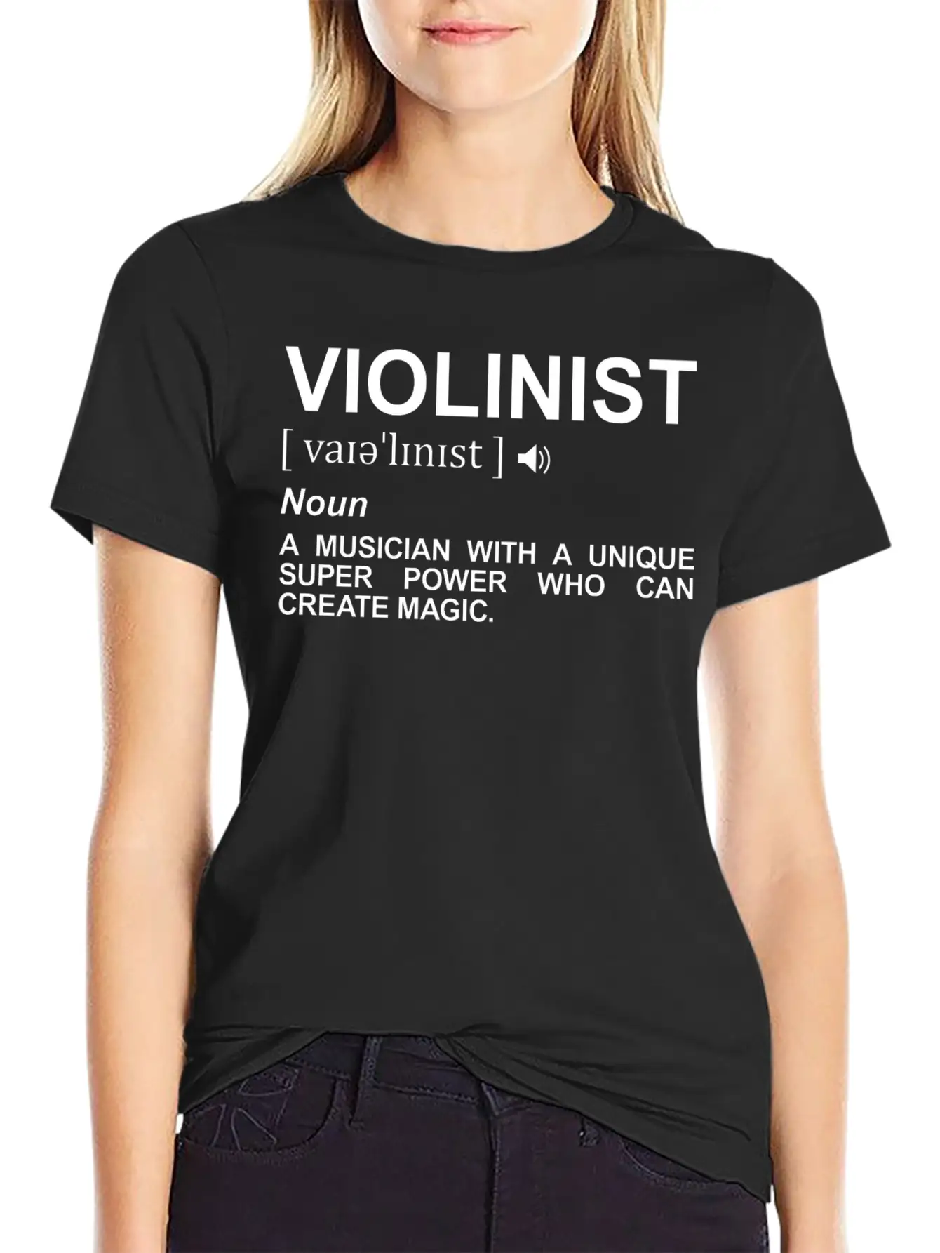 Violinist Dictionary Casual Graphic T-Shirt – Simple And Comfortable Daily Wear
