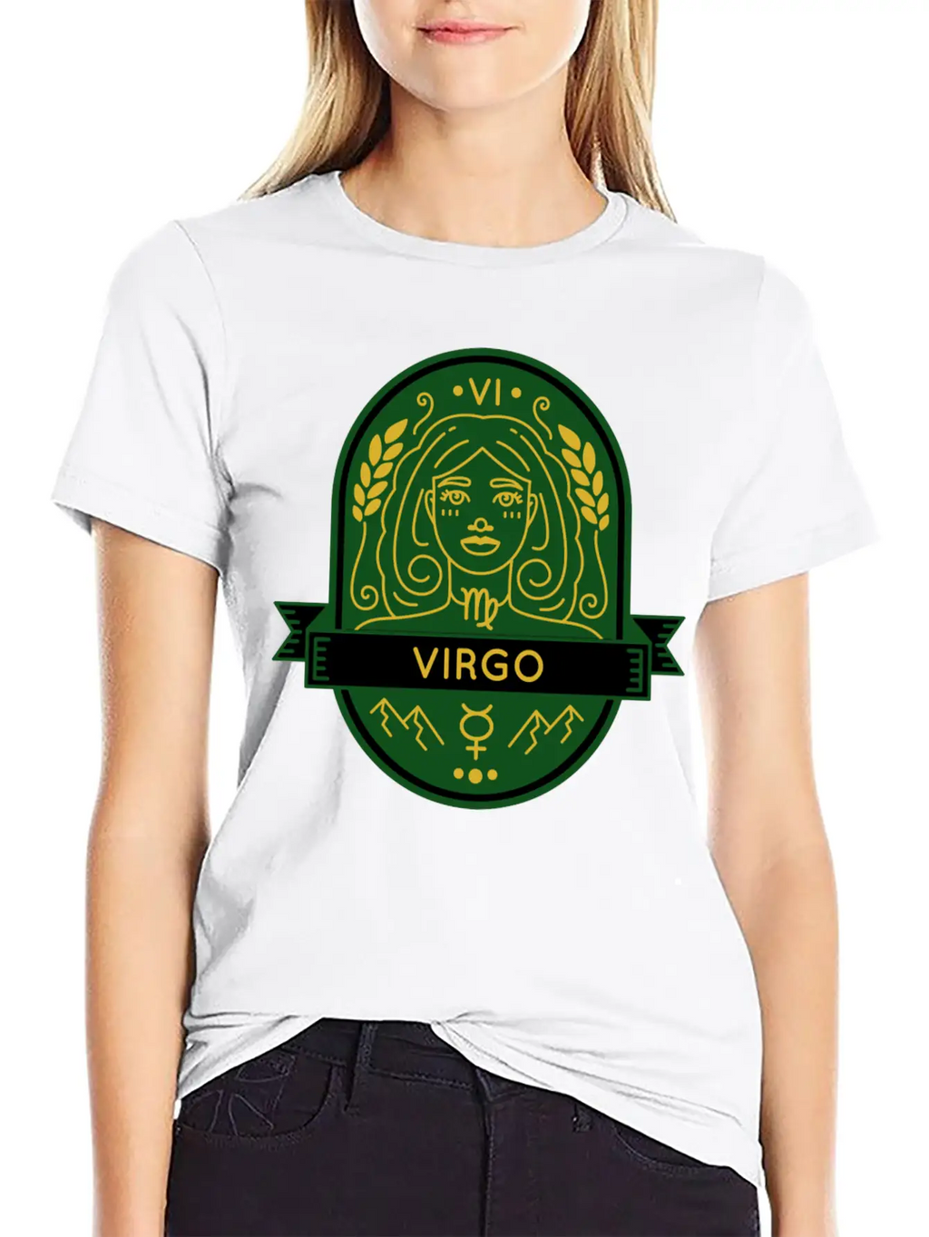 Virgo Earth Emblem Essential Cotton Tee For Daily Outfits – Unisex Style