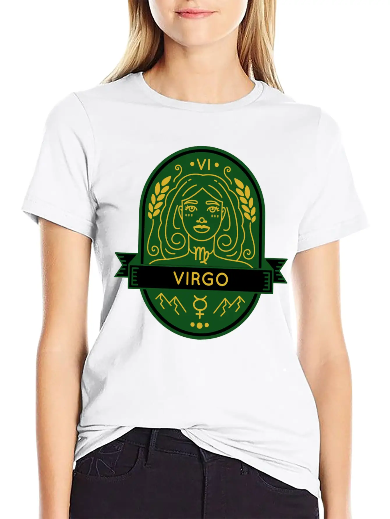 Virgo Earth Emblem Essential Cotton Tee For Daily Outfits – Unisex Style