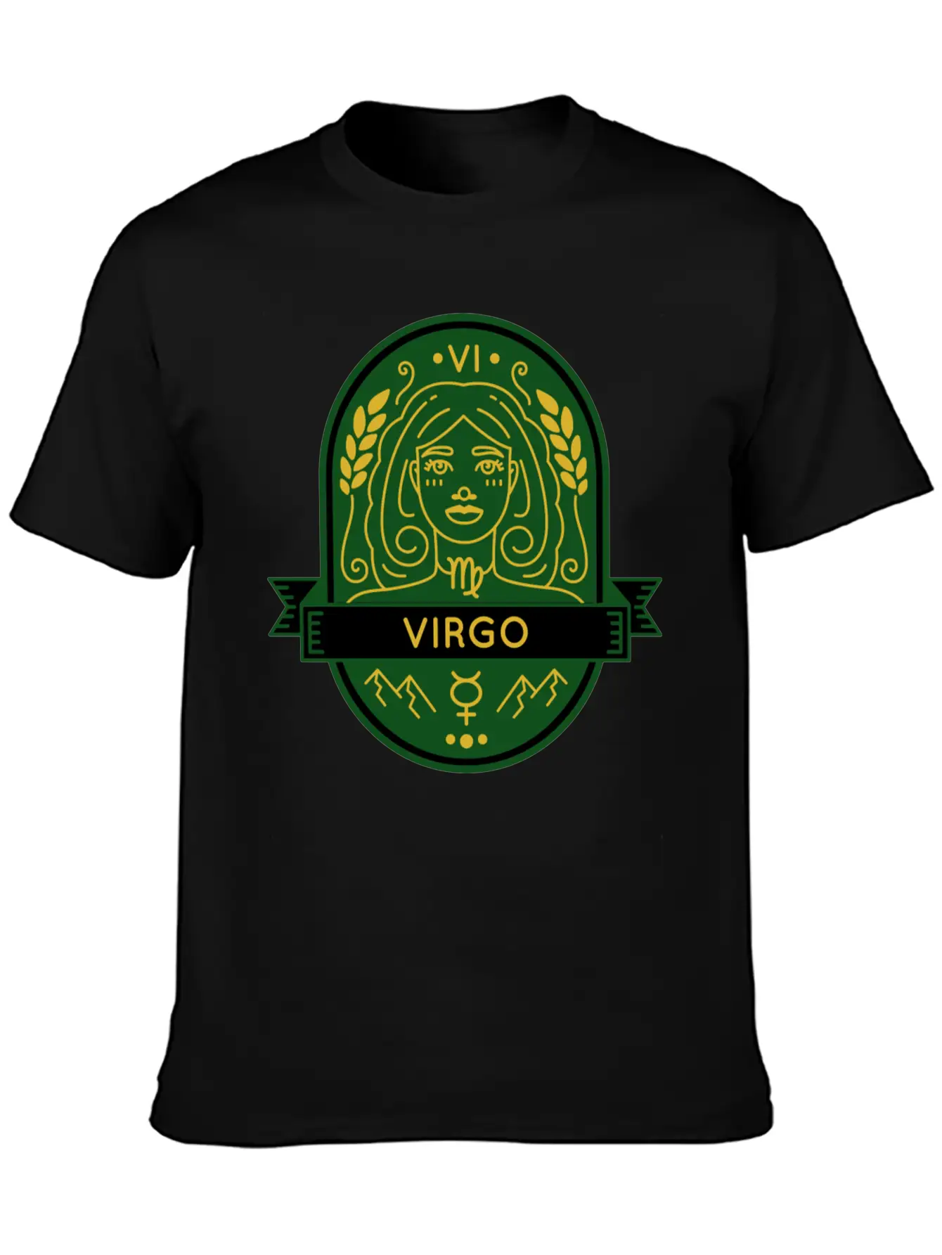 Virgo Earth Emblem Essential Cotton Tee For Daily Outfits – Unisex Style