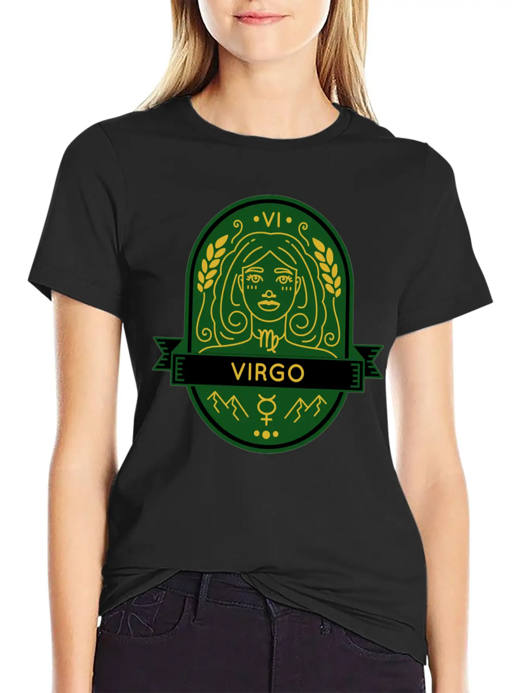 Virgo Earth Emblem Essential Cotton Tee For Daily Outfits – Unisex Style