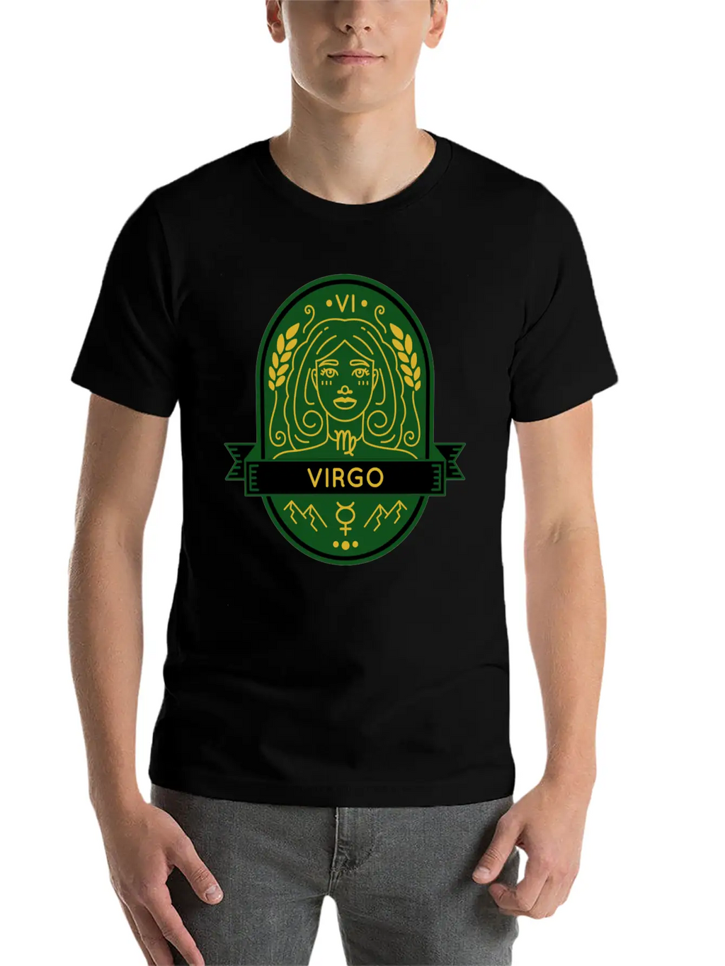 Virgo Earth Emblem Essential Cotton Tee For Daily Outfits – Unisex Style