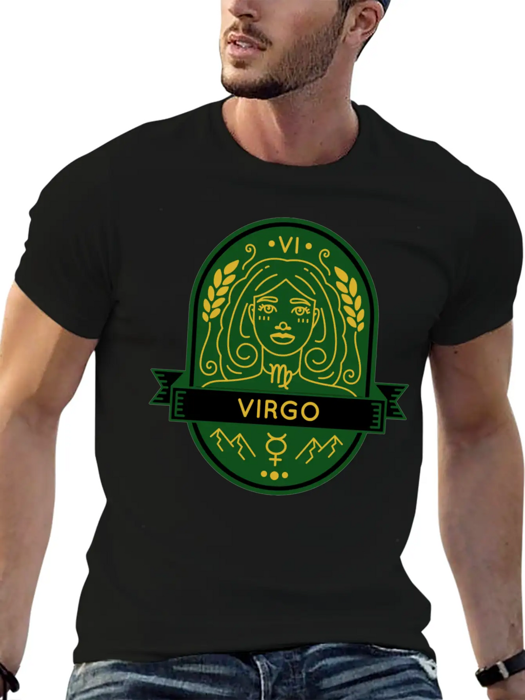 Virgo Earth Emblem Essential Cotton Tee For Daily Outfits – Unisex Style