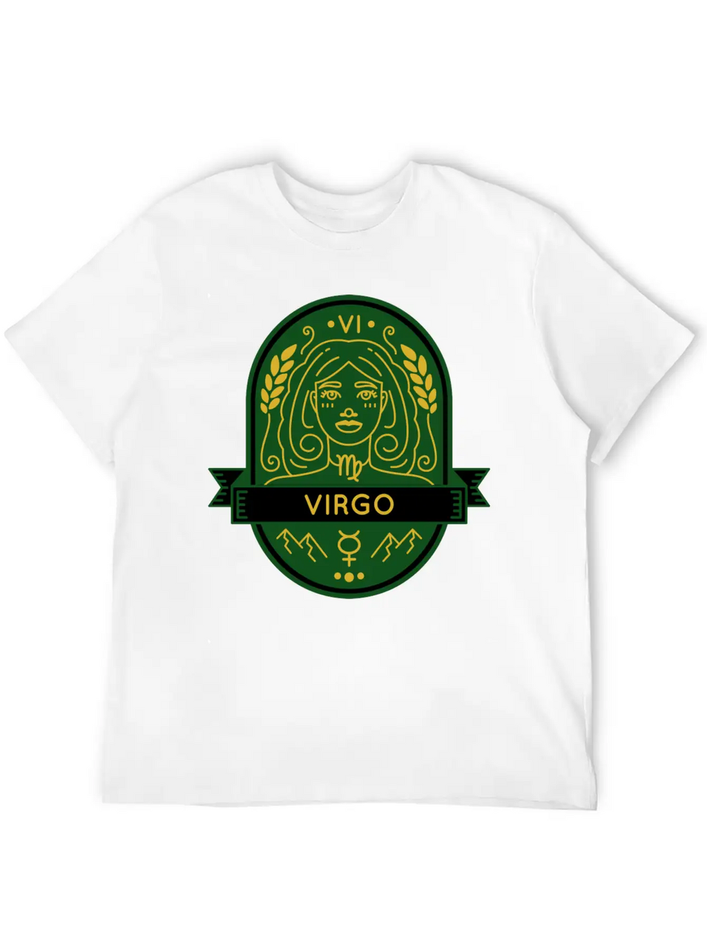 Virgo Earth Emblem Essential Cotton Tee For Daily Outfits – Unisex Style