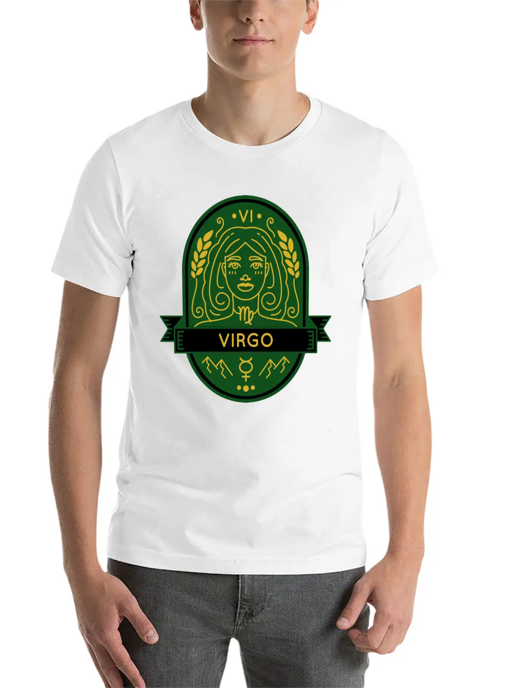 Virgo Earth Emblem Essential Cotton Tee For Daily Outfits – Unisex Style