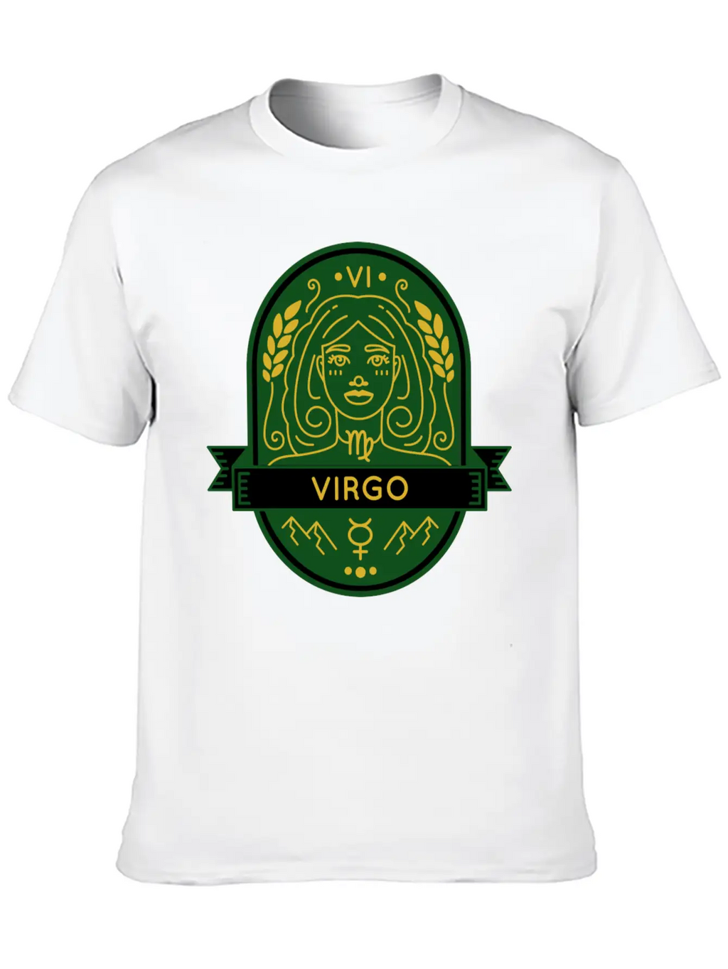 Virgo Earth Emblem Essential Cotton Tee For Daily Outfits – Unisex Style