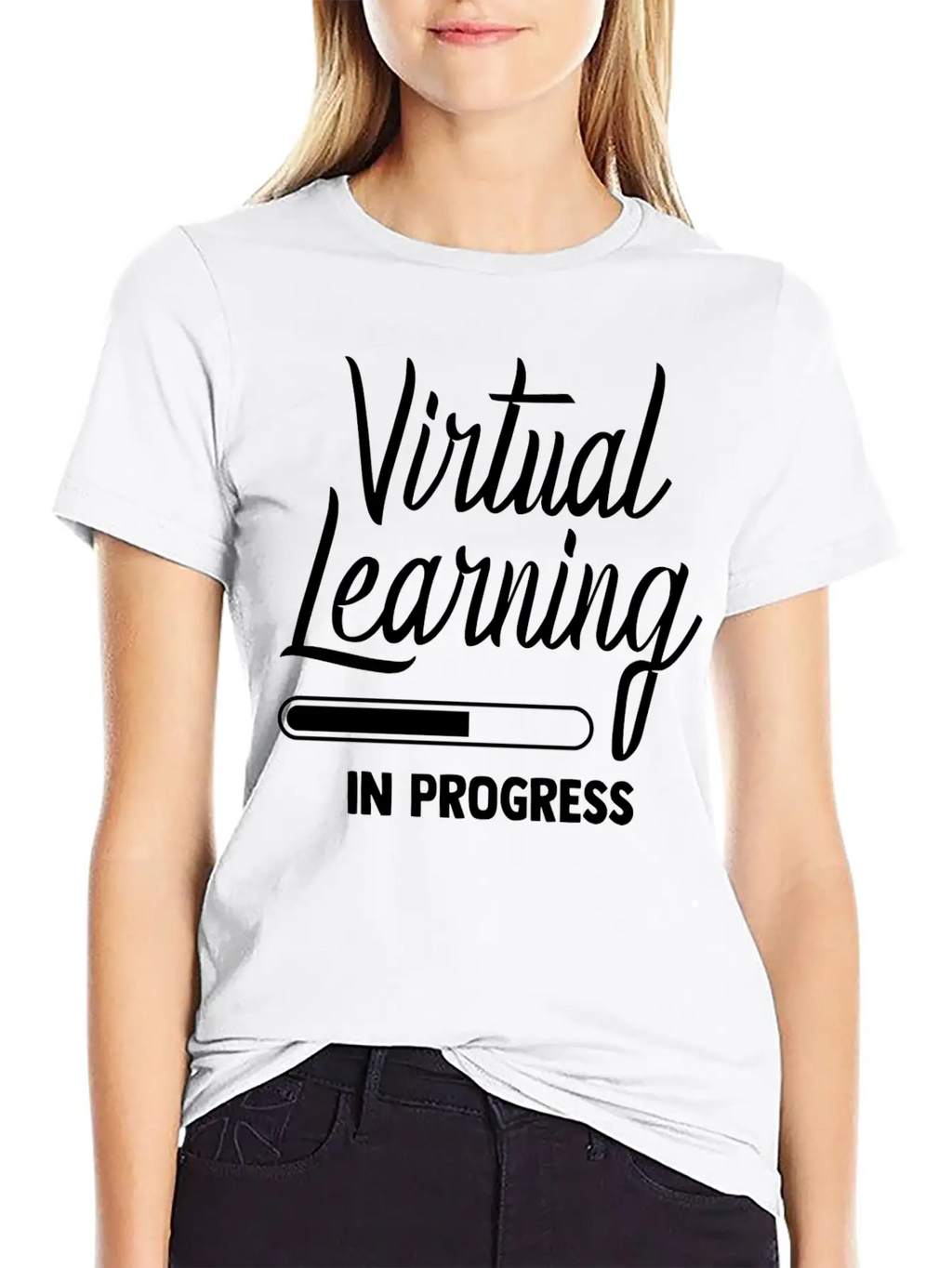 Virtual Learning In Progress Online Teacher Kids G Stylish Everyday T-Shirt – Unisex Basic Cotton Tee