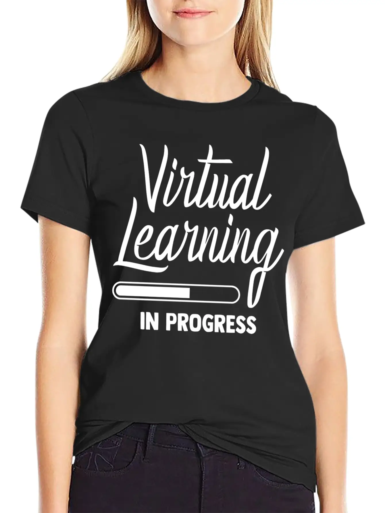 Virtual Learning In Progress Online Teacher Kids G Stylish Everyday T-Shirt – Unisex Basic Cotton Tee