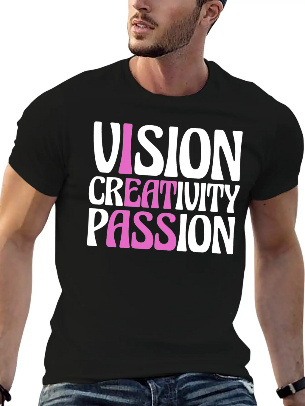 Vision Creativity Passion Funny Unisex Casual T-Shirt – Clean Design For Daily Comfort