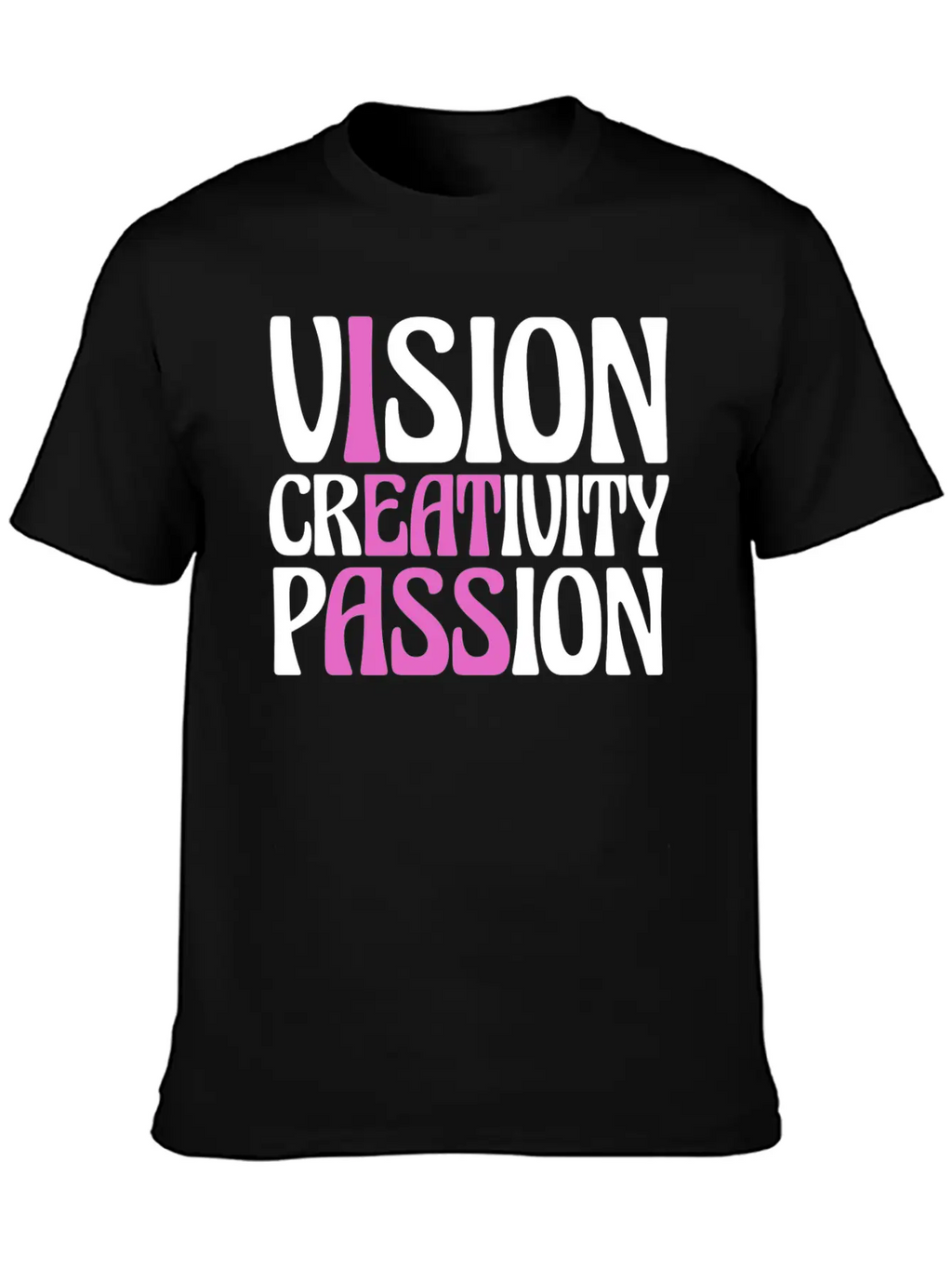 Vision Creativity Passion Funny Unisex Casual T-Shirt – Clean Design For Daily Comfort
