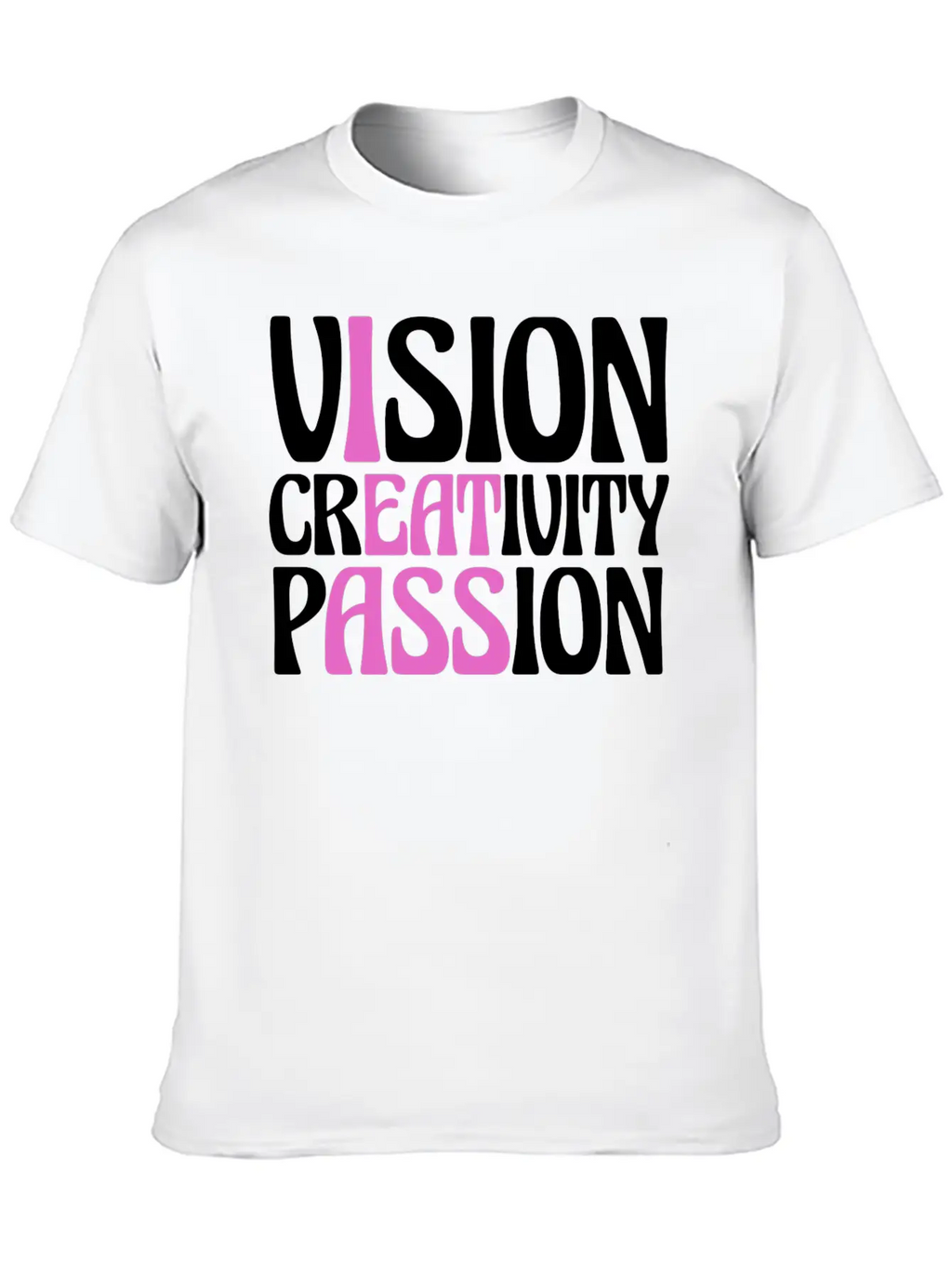 Vision Creativity Passion Funny Unisex Casual T-Shirt – Clean Design For Daily Comfort