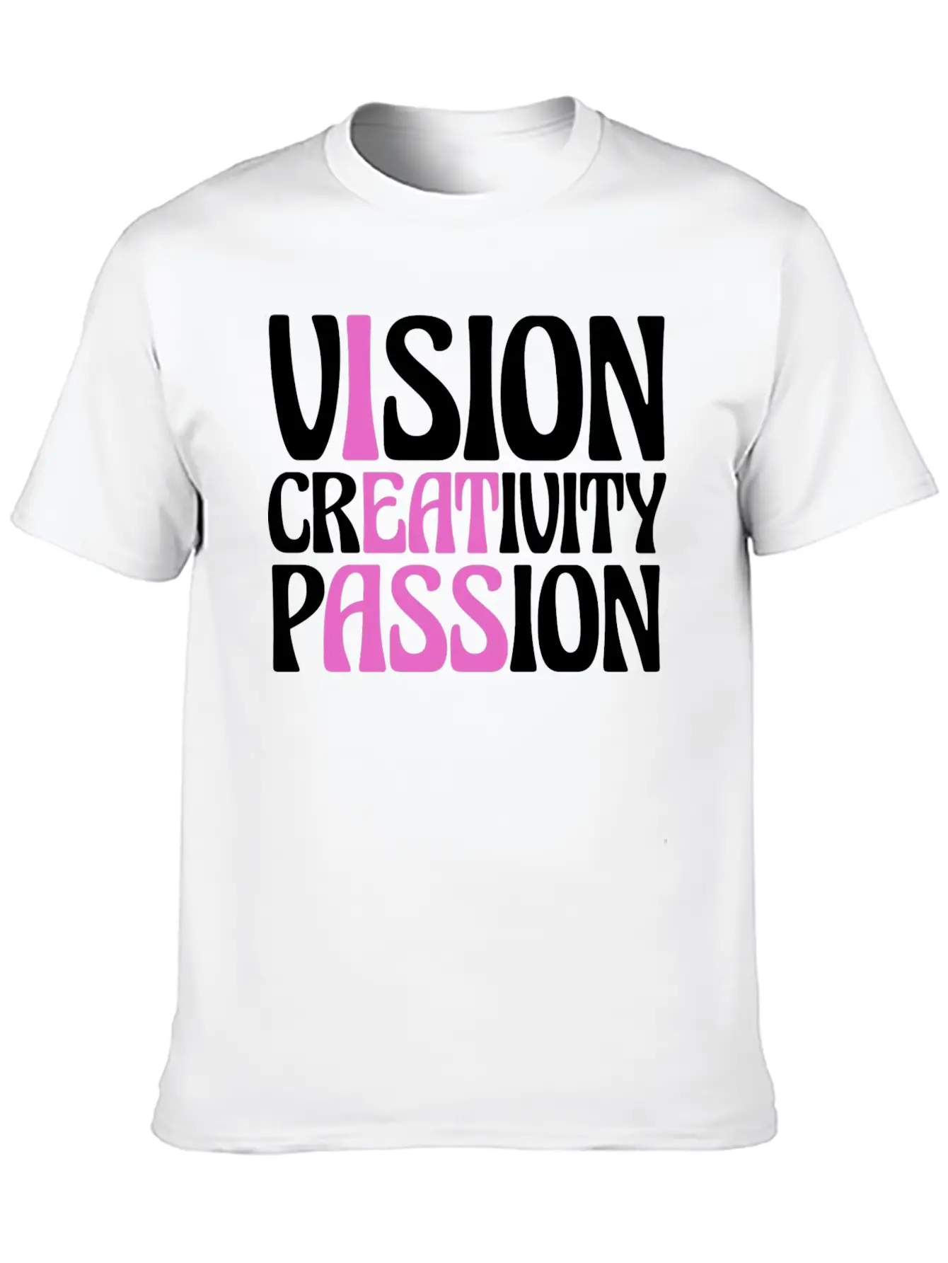 Vision Creativity Passion Funny Unisex Casual T-Shirt – Clean Design For Daily Comfort