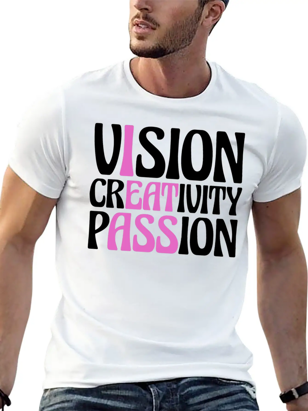 Vision Creativity Passion Funny Unisex Casual T-Shirt – Clean Design For Daily Comfort