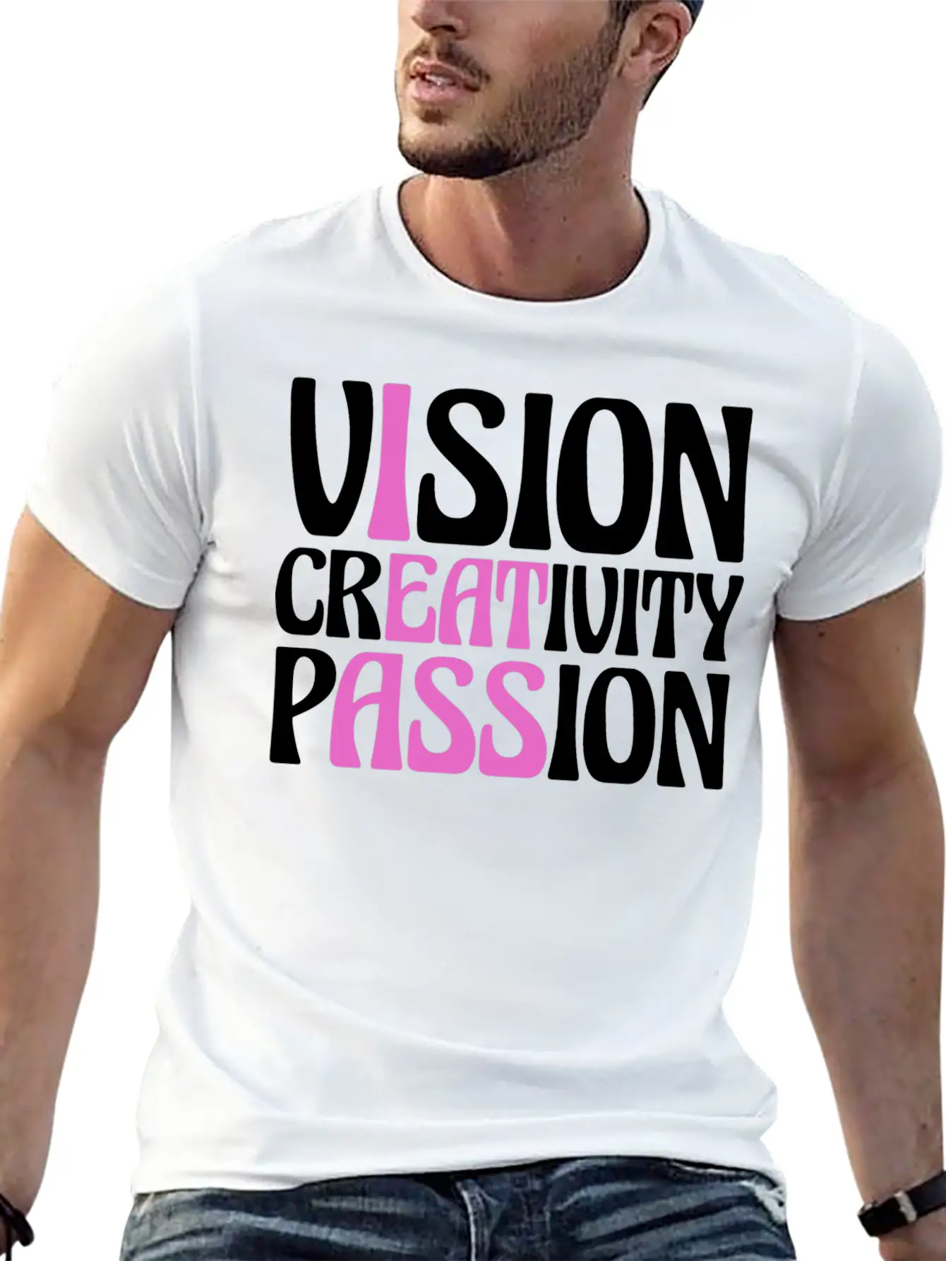 Vision Creativity Passion Funny Unisex Casual T-Shirt – Clean Design For Daily Comfort