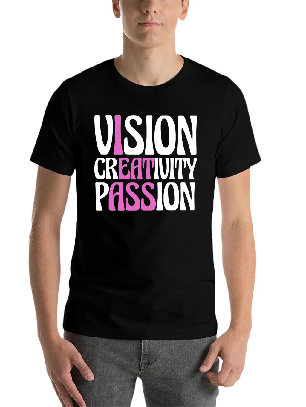Vision Creativity Passion Funny Unisex Casual T-Shirt – Clean Design For Daily Comfort