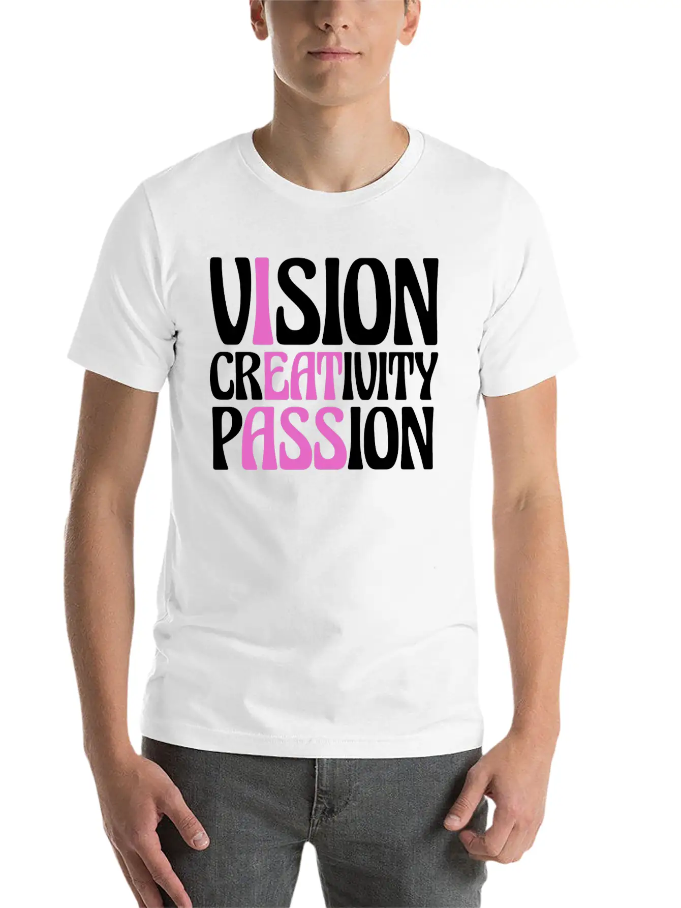 Vision Creativity Passion Funny Unisex Casual T-Shirt – Clean Design For Daily Comfort