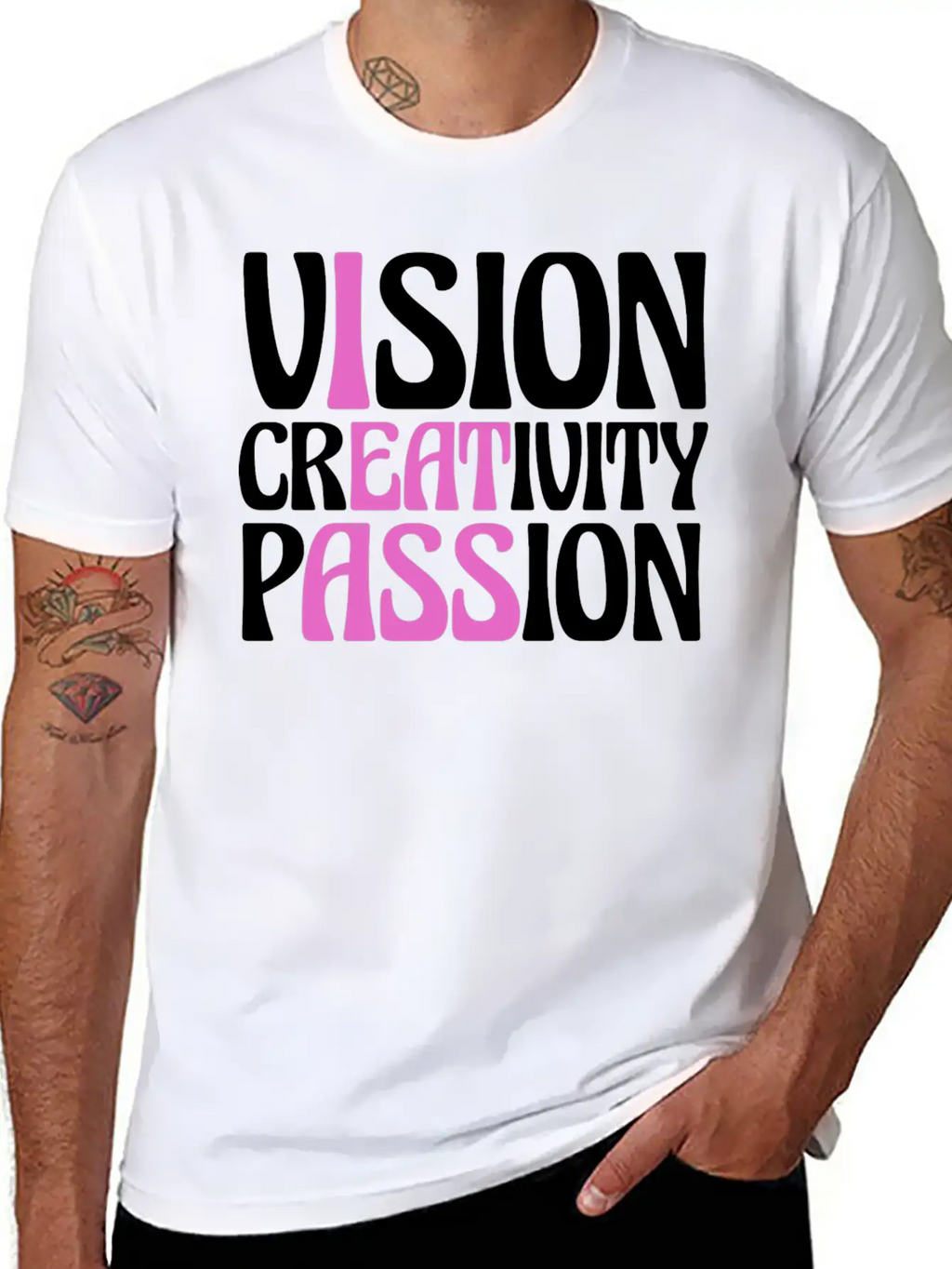 Vision Creativity Passion Funny Unisex Casual T-Shirt – Clean Design For Daily Comfort