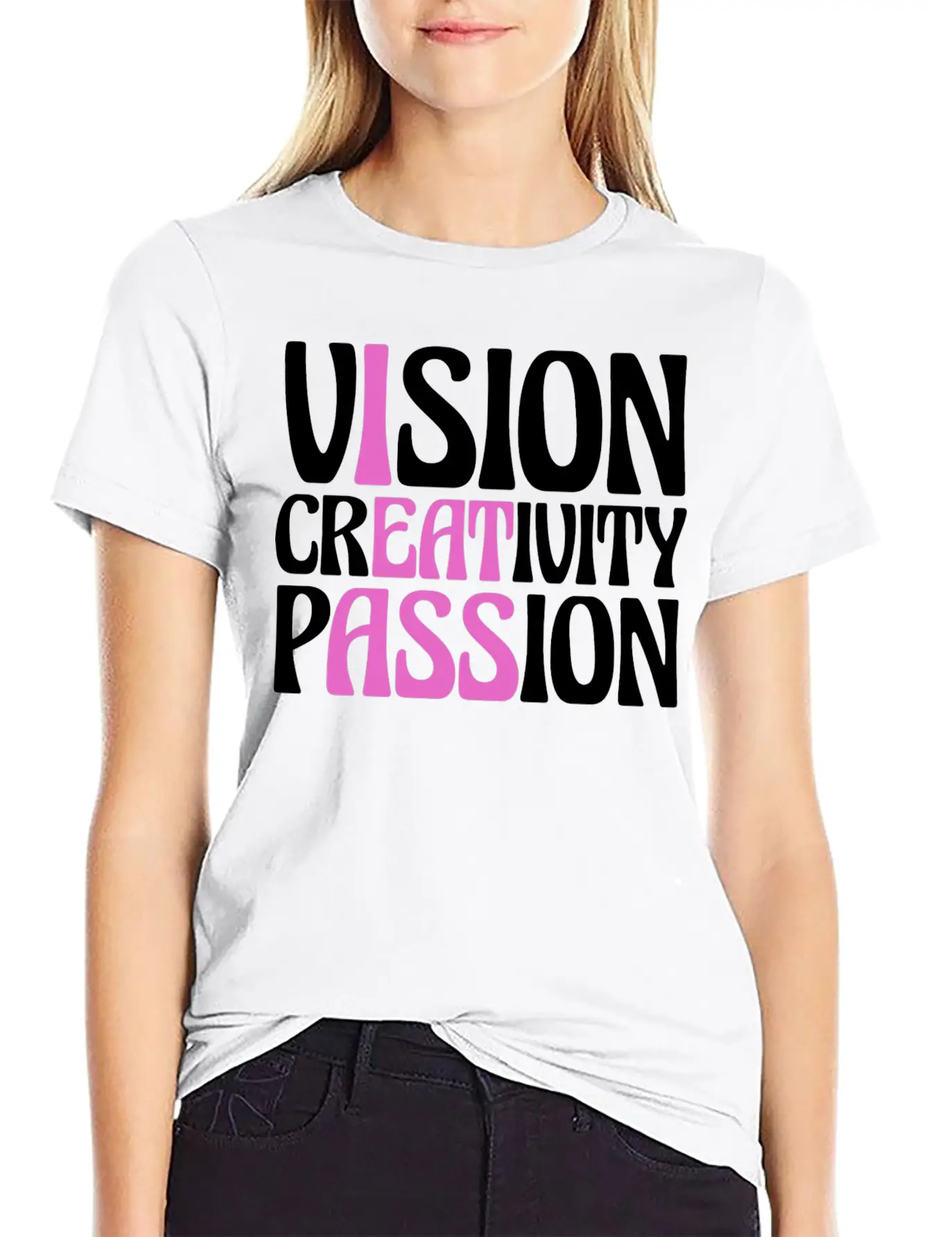 Vision Creativity Passion Funny Unisex Casual T-Shirt – Clean Design For Daily Comfort