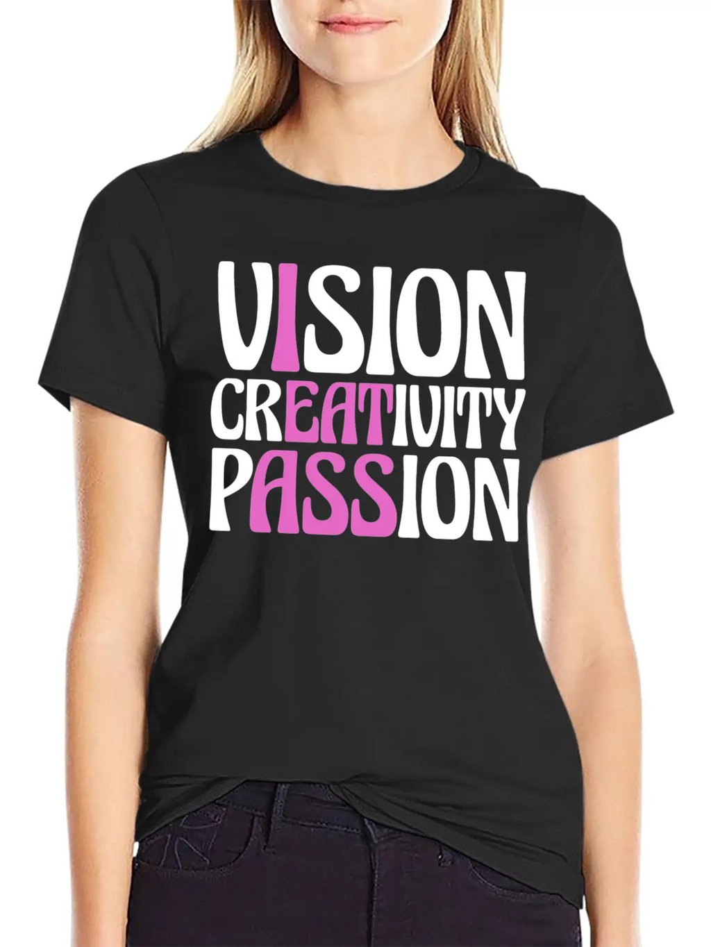 Vision Creativity Passion Funny Unisex Casual T-Shirt – Clean Design For Daily Comfort