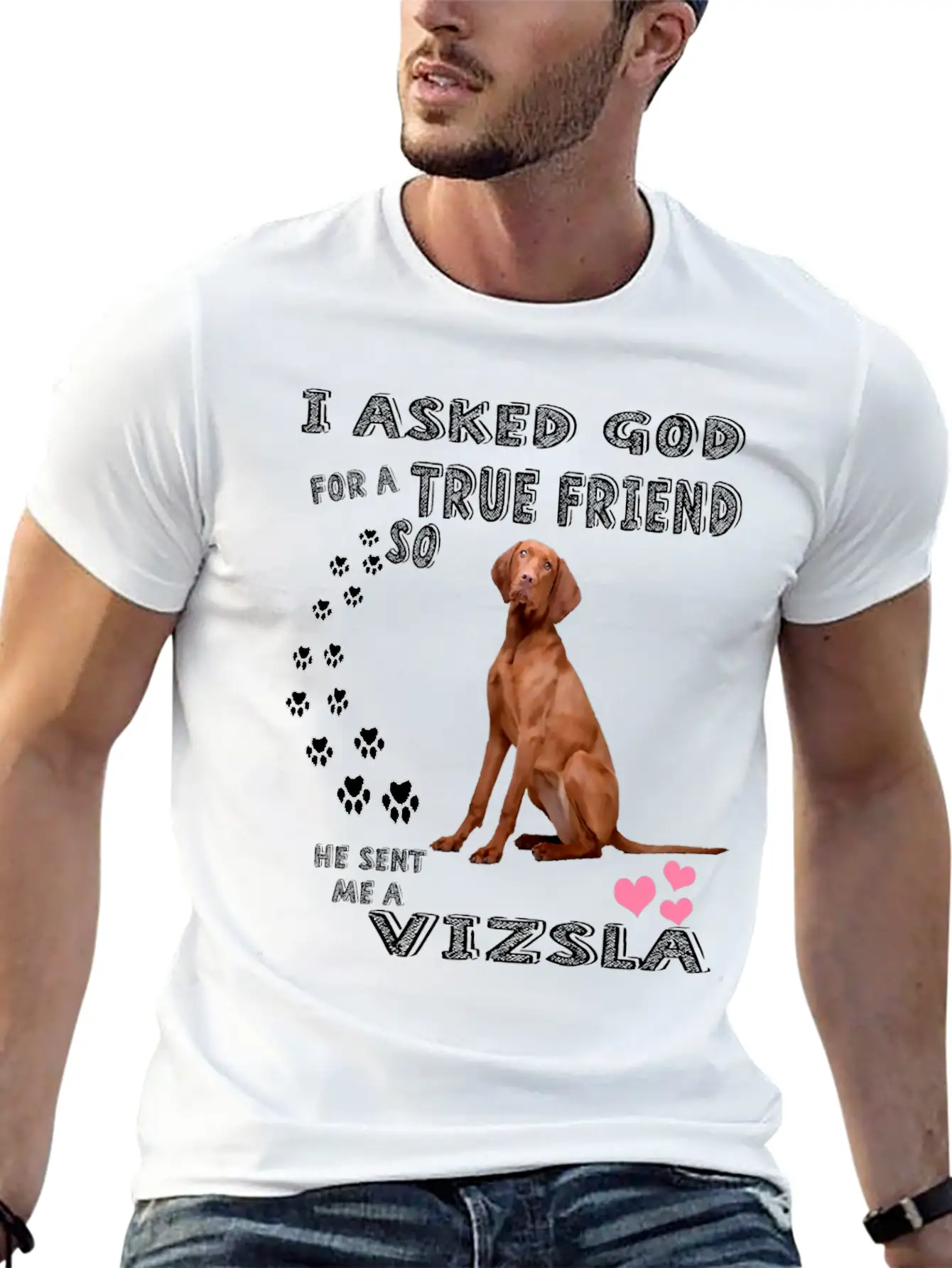 Vizsla Gifts Dog Outfits For Vizsla Mom Dad Mum, C Unisex Casual T-Shirt – Clean Design For Daily Comfort