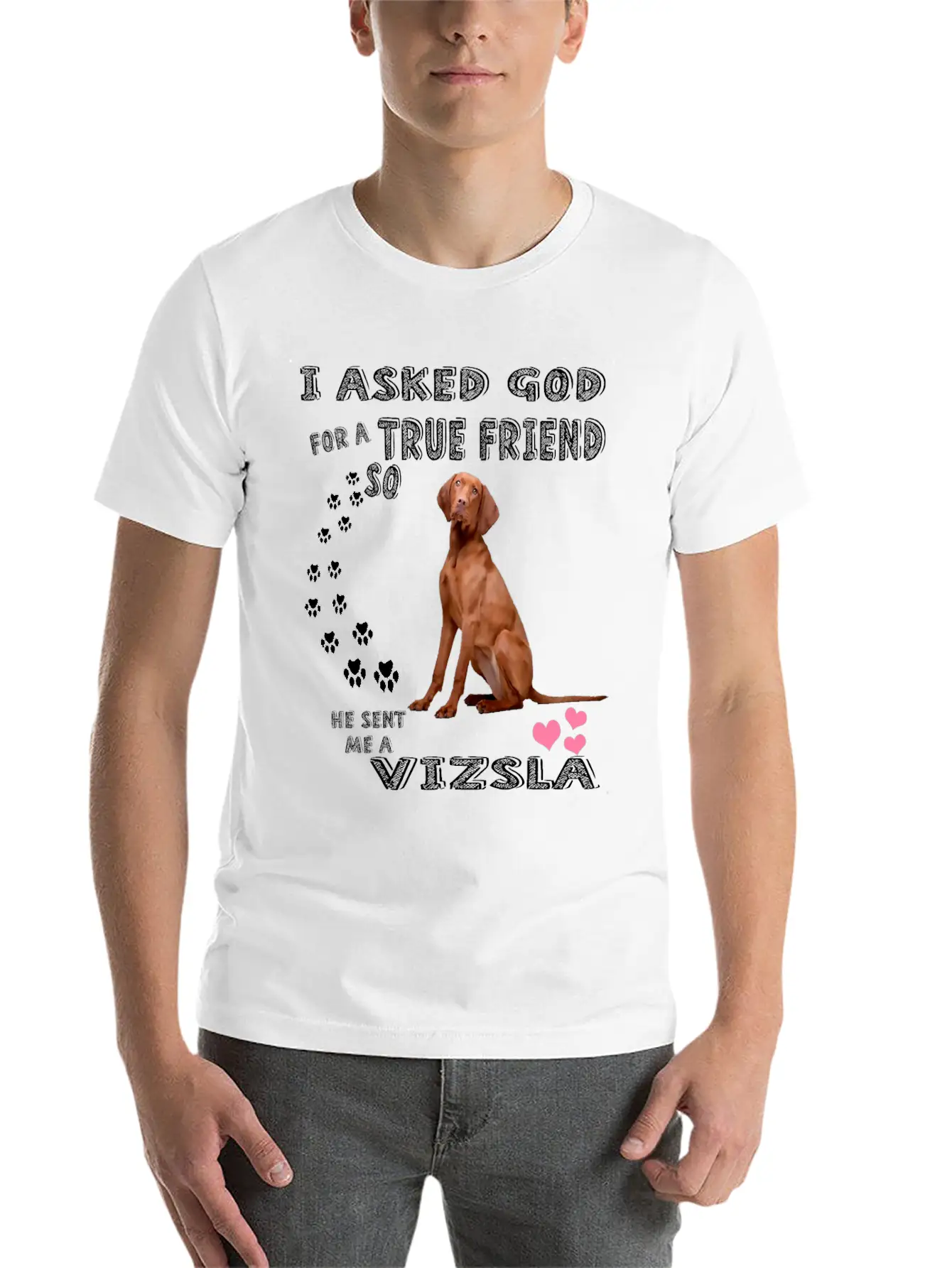 Vizsla Gifts Dog Outfits For Vizsla Mom Dad Mum, C Unisex Casual T-Shirt – Clean Design For Daily Comfort