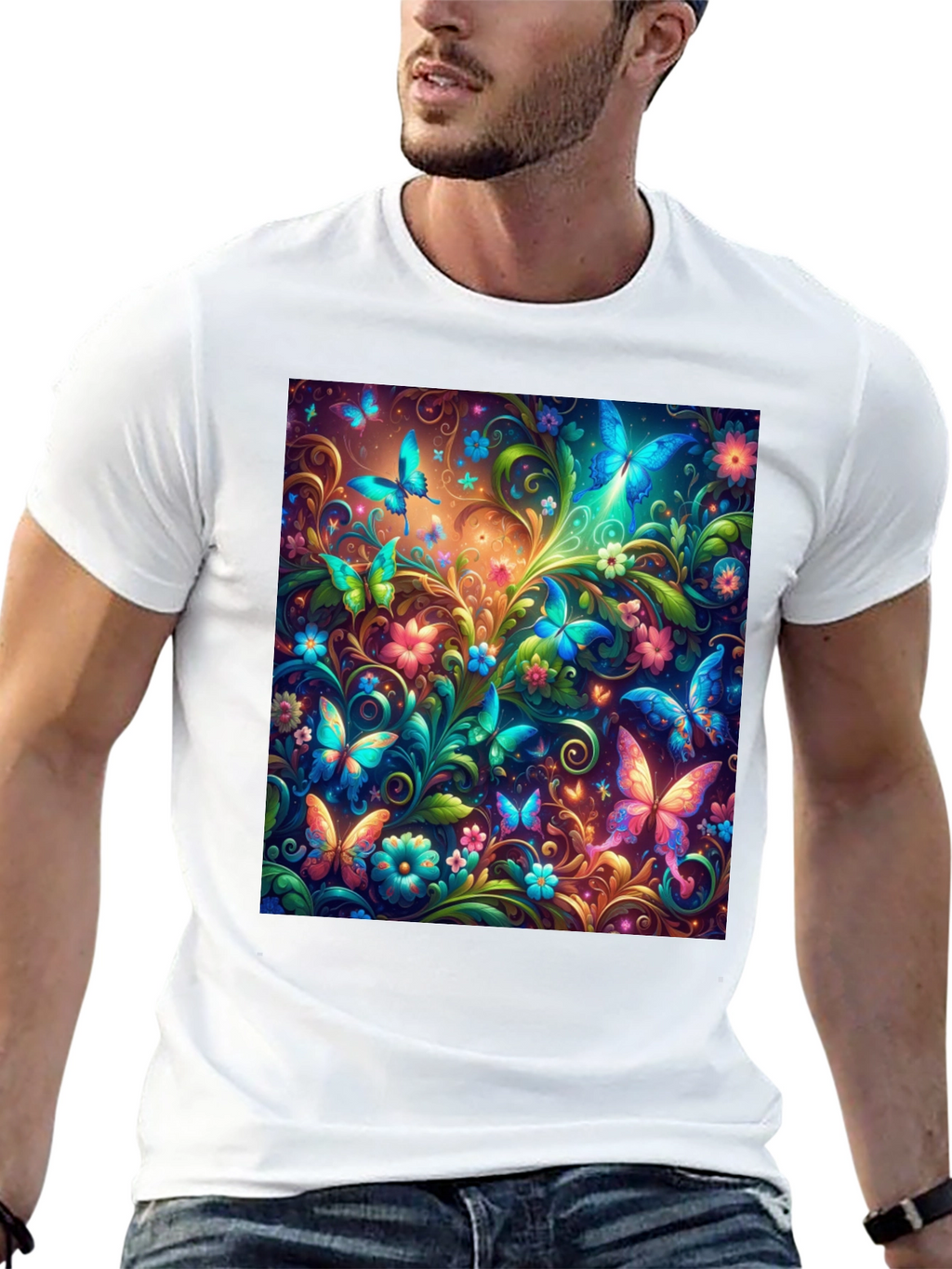Butterfly Garden T-Shirt - Vibrant Graphic Tee