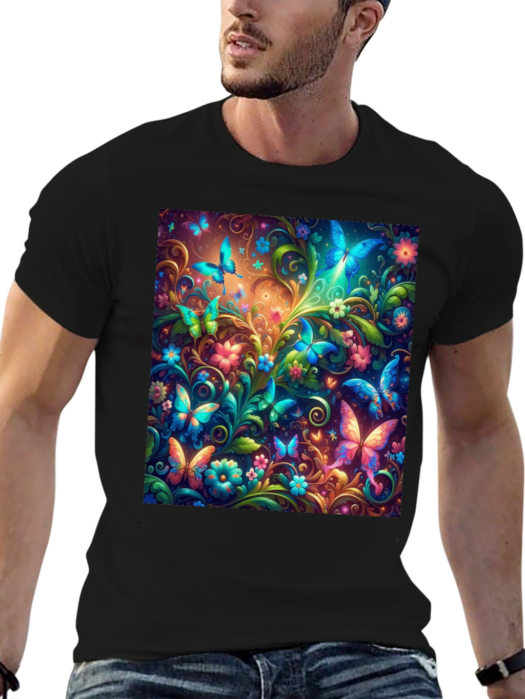 Butterfly Garden T-Shirt - Vibrant Graphic Tee