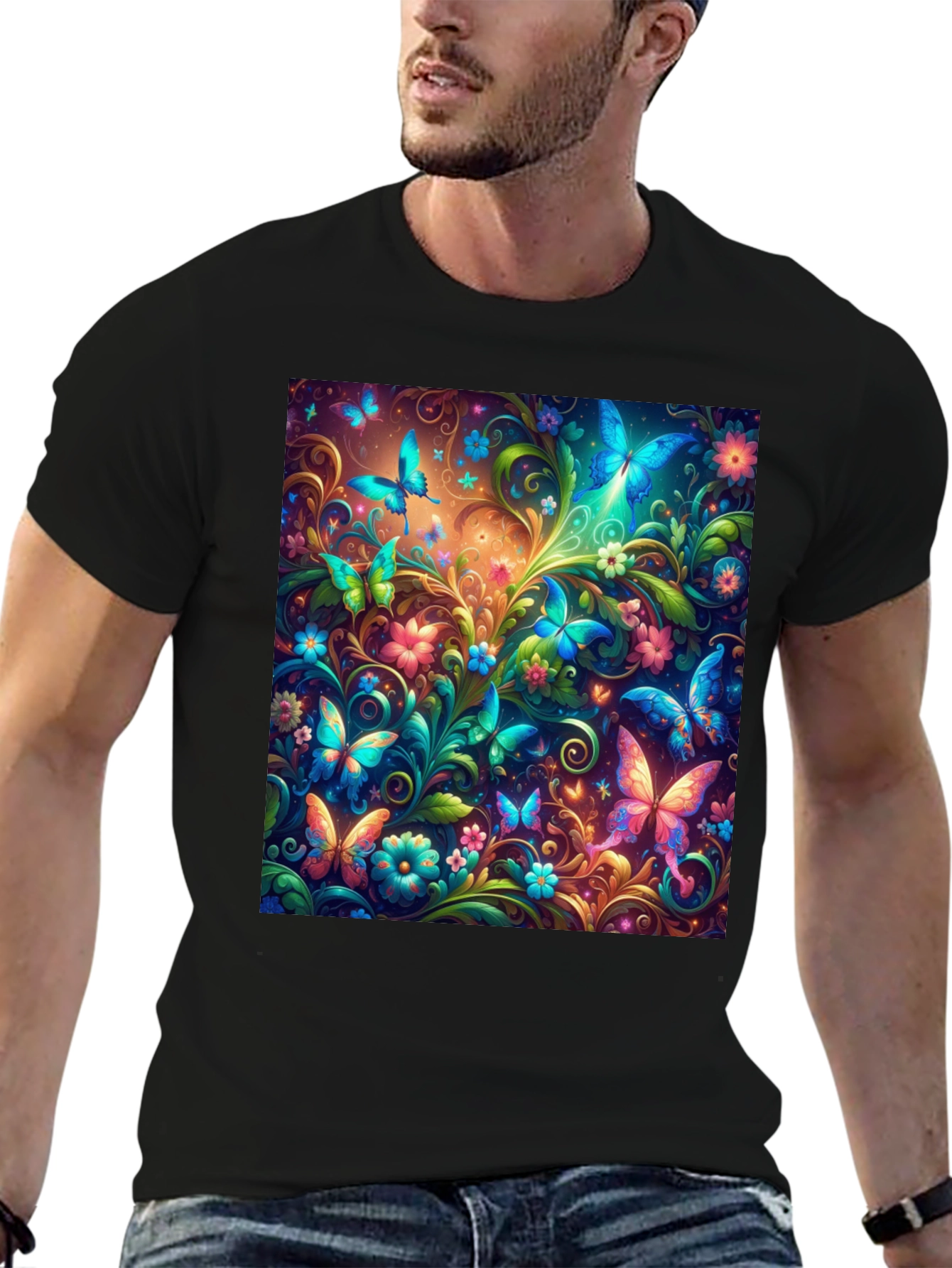 Butterfly Garden T-Shirt - Vibrant Graphic Tee