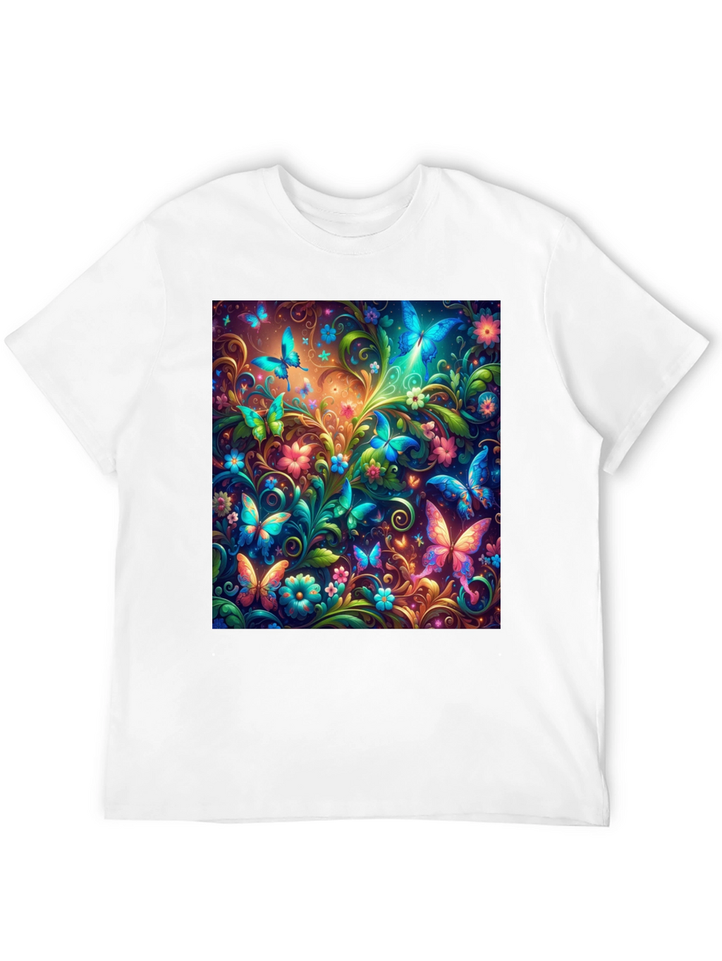 Butterfly Garden T-Shirt - Vibrant Graphic Tee