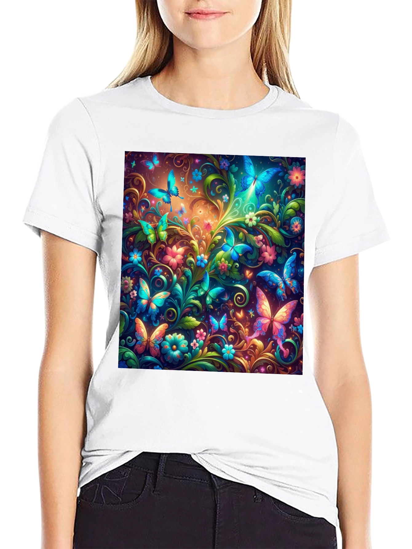 Butterfly Garden T-Shirt - Vibrant Graphic Tee