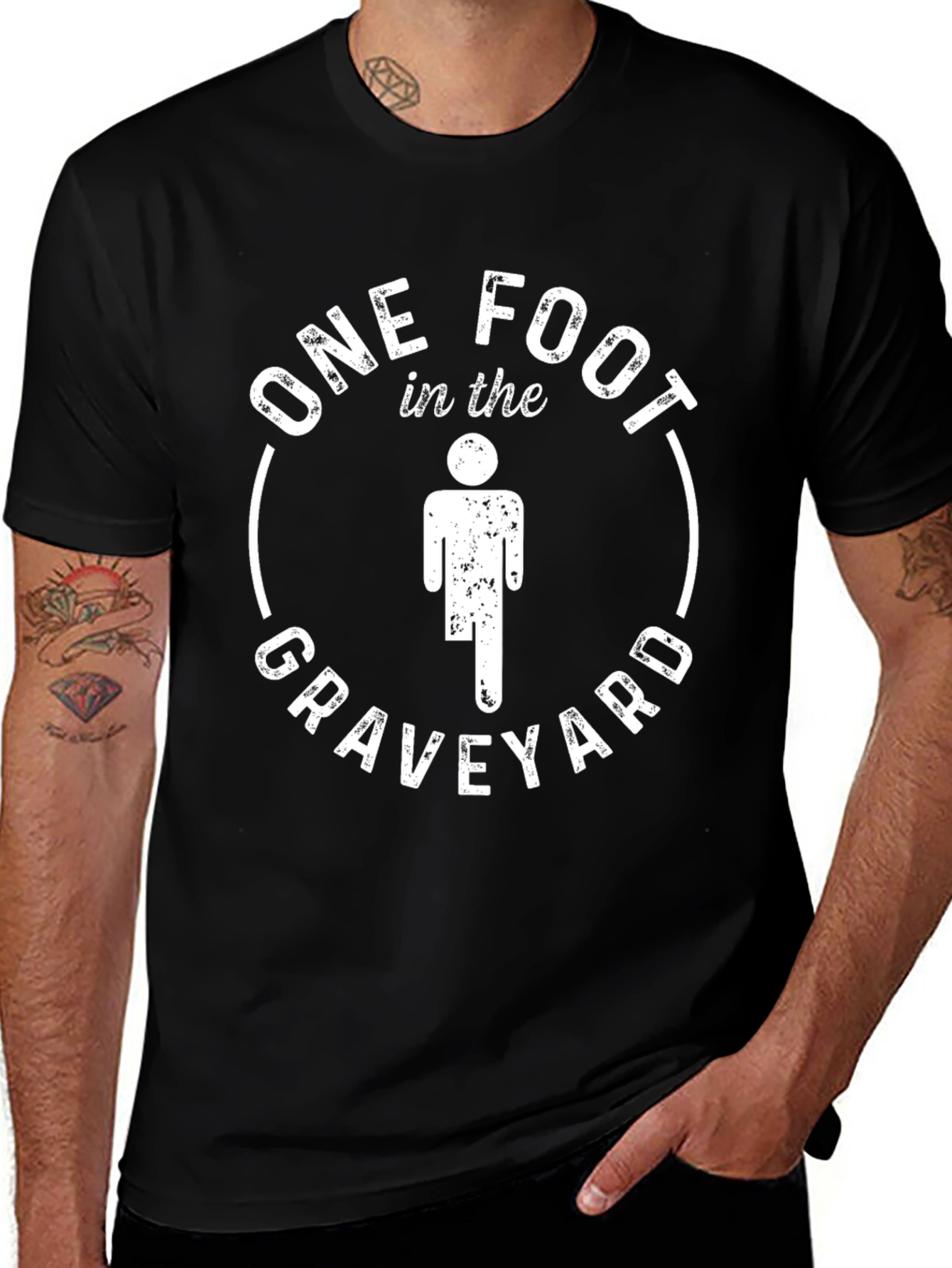 One Foot in the Graveyard Graphic T-Shirt