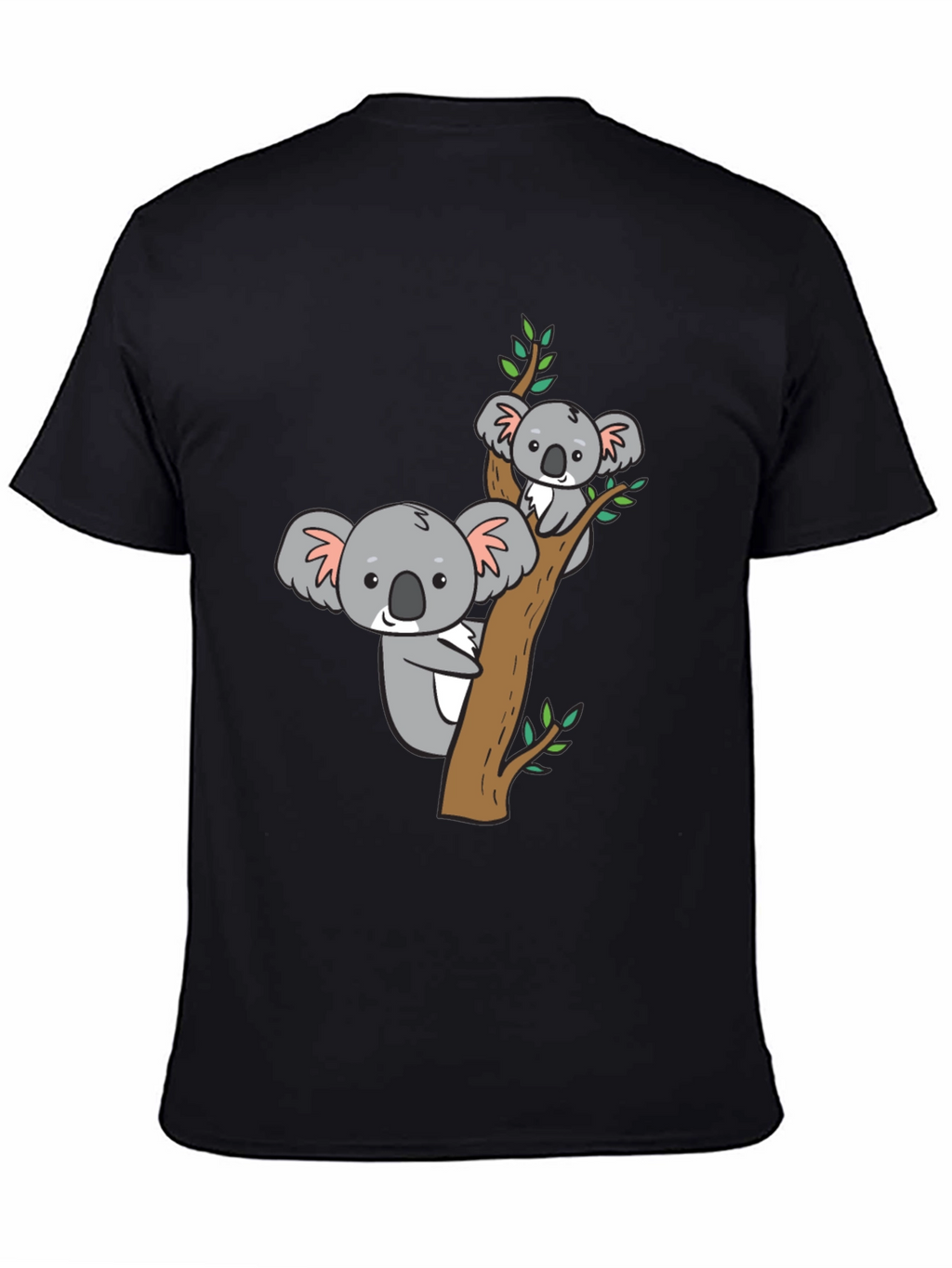 Cute Koala Bear Tree T-Shirt - Black