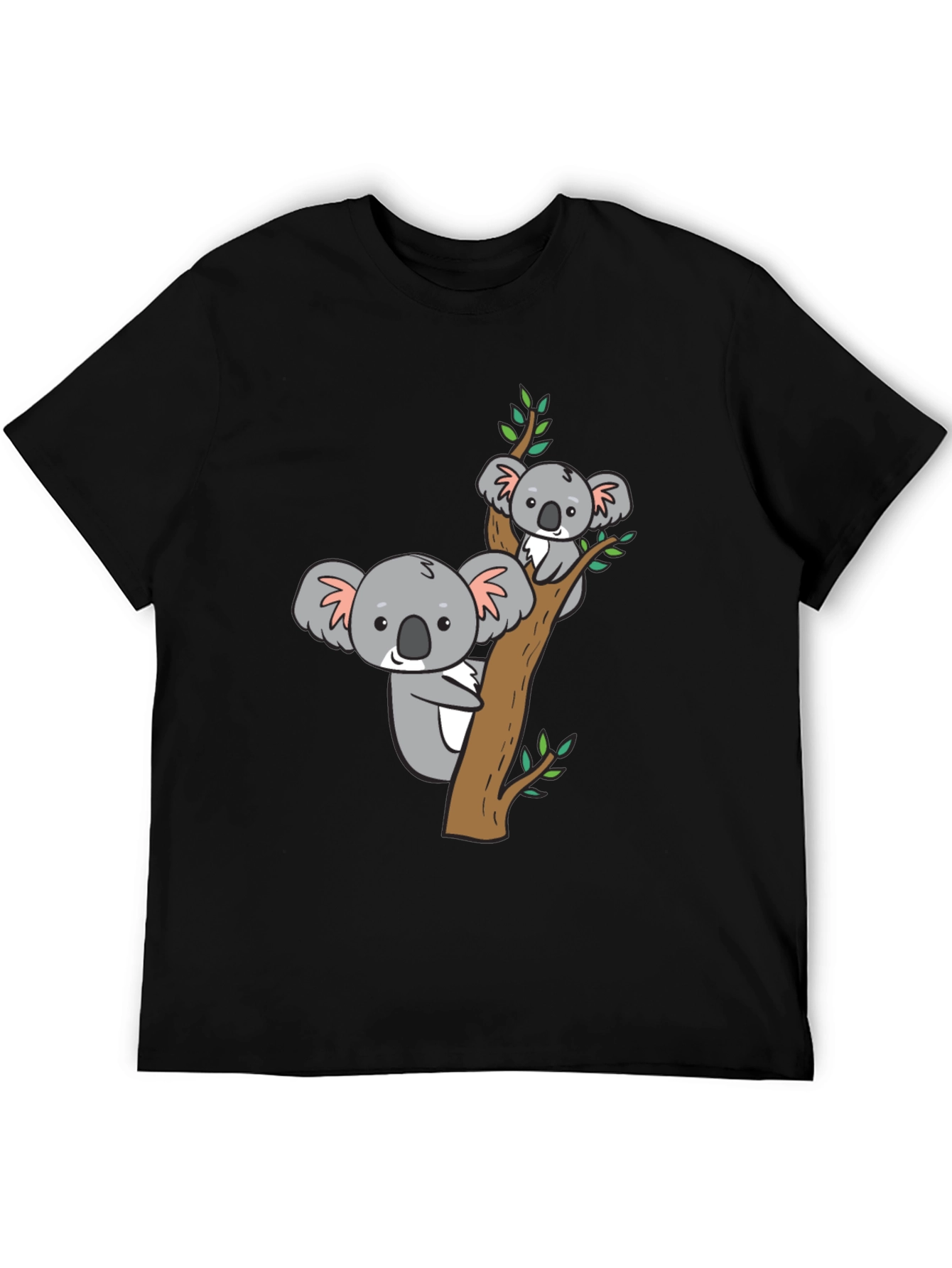 Cute Koala Bear Tree T-Shirt - Black