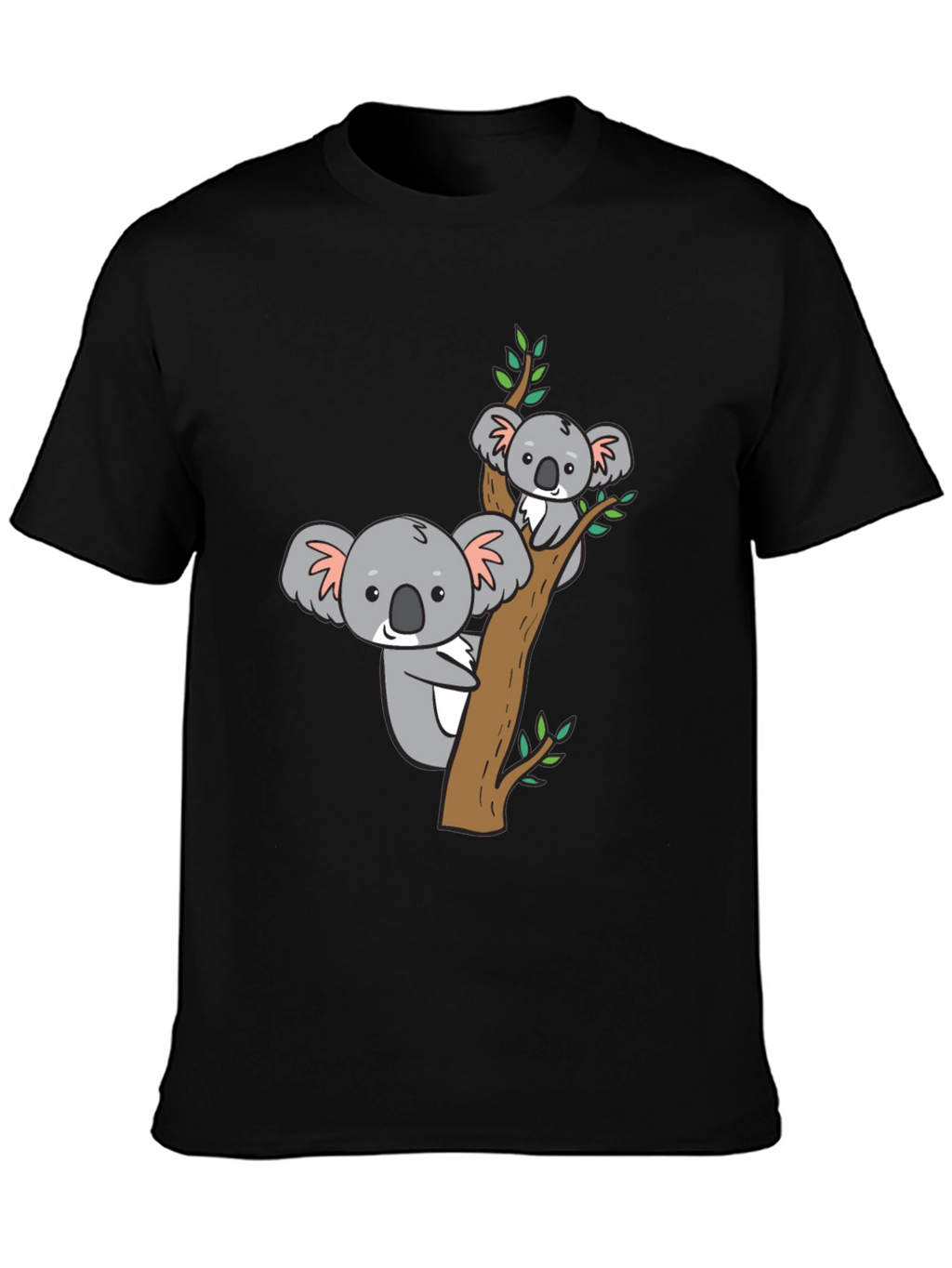 Cute Koala Bear Tree T-Shirt - Black