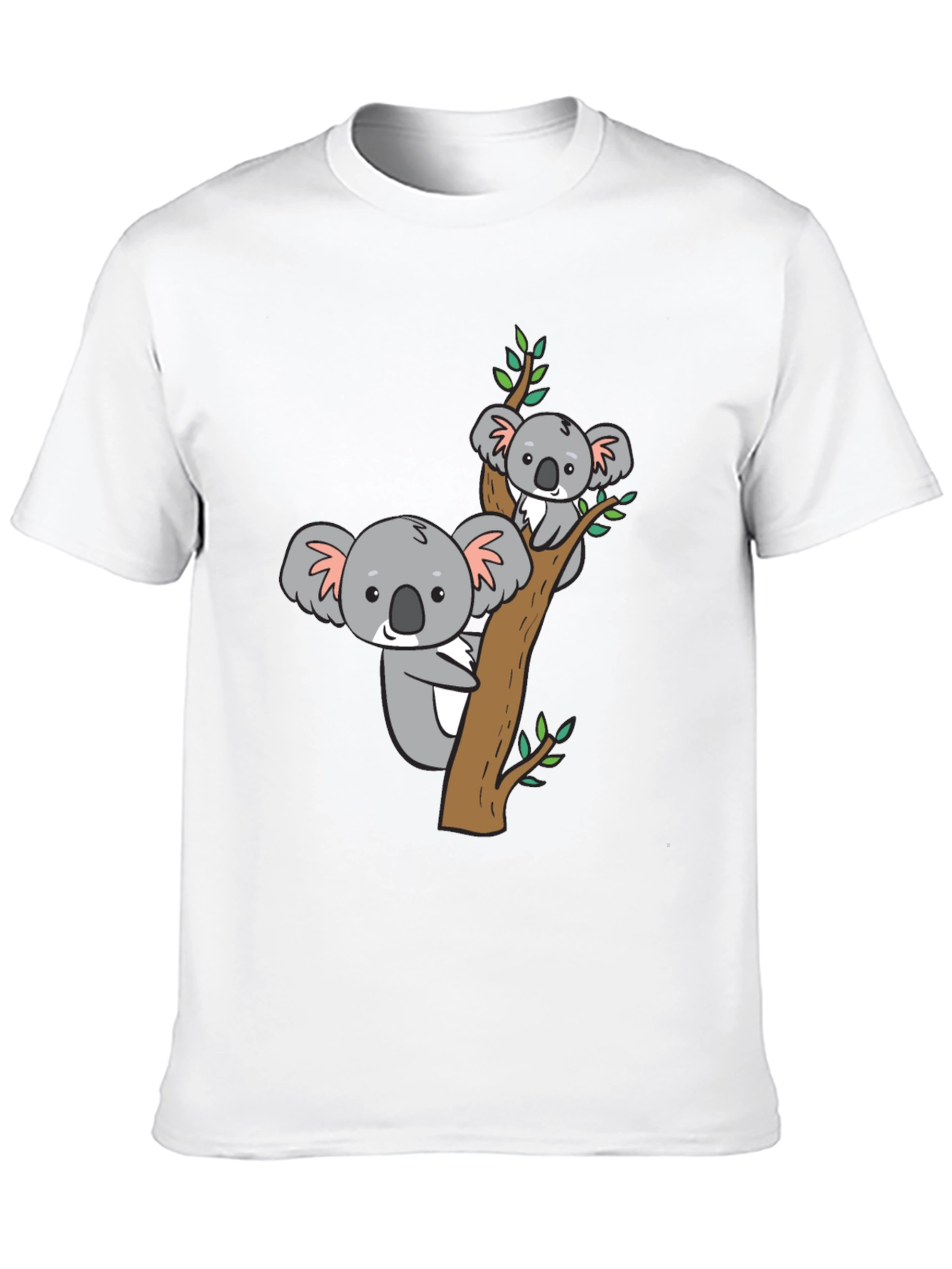 Cute Koala Bear Tree T-Shirt - Black