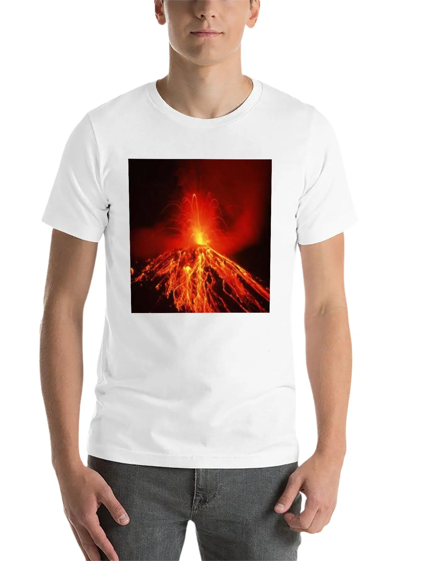 Volcano Casual Graphic T-Shirt – Simple And Comfortable Daily Wear