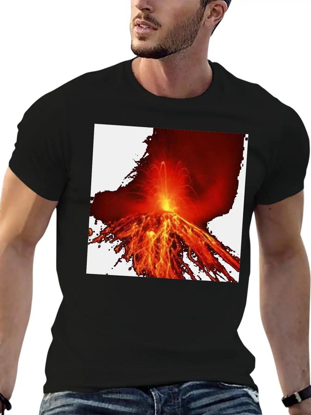 Volcano Casual Graphic T-Shirt – Simple And Comfortable Daily Wear