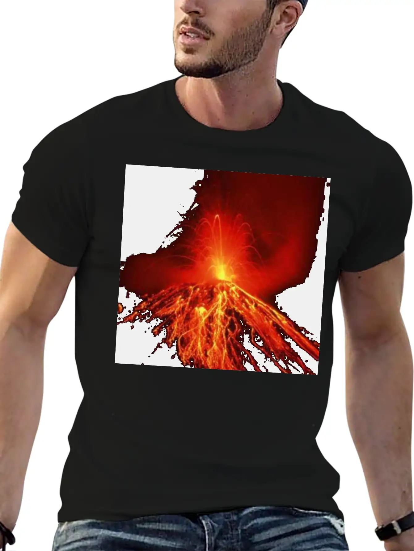 Volcano Casual Graphic T-Shirt – Simple And Comfortable Daily Wear