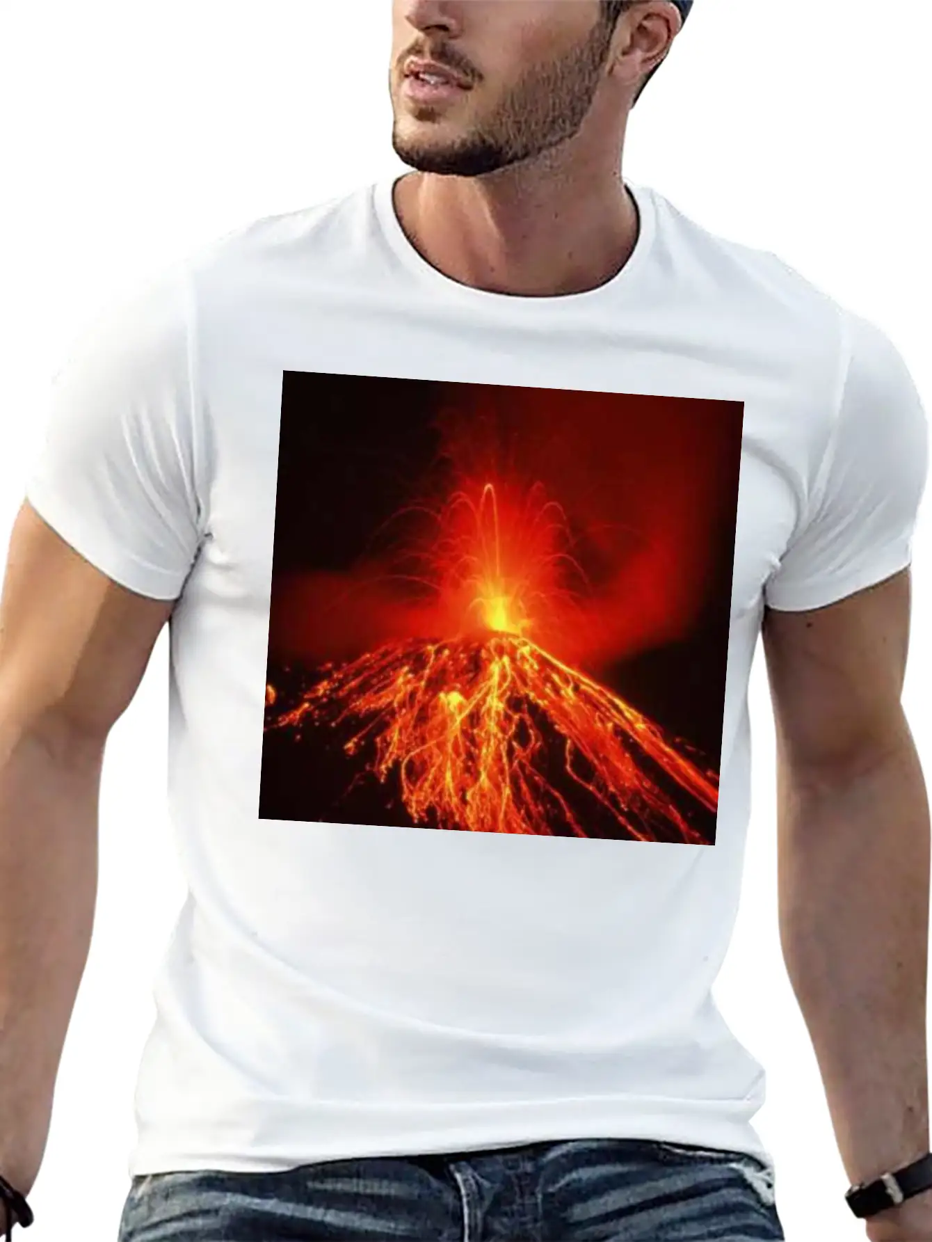 Volcano Casual Graphic T-Shirt – Simple And Comfortable Daily Wear